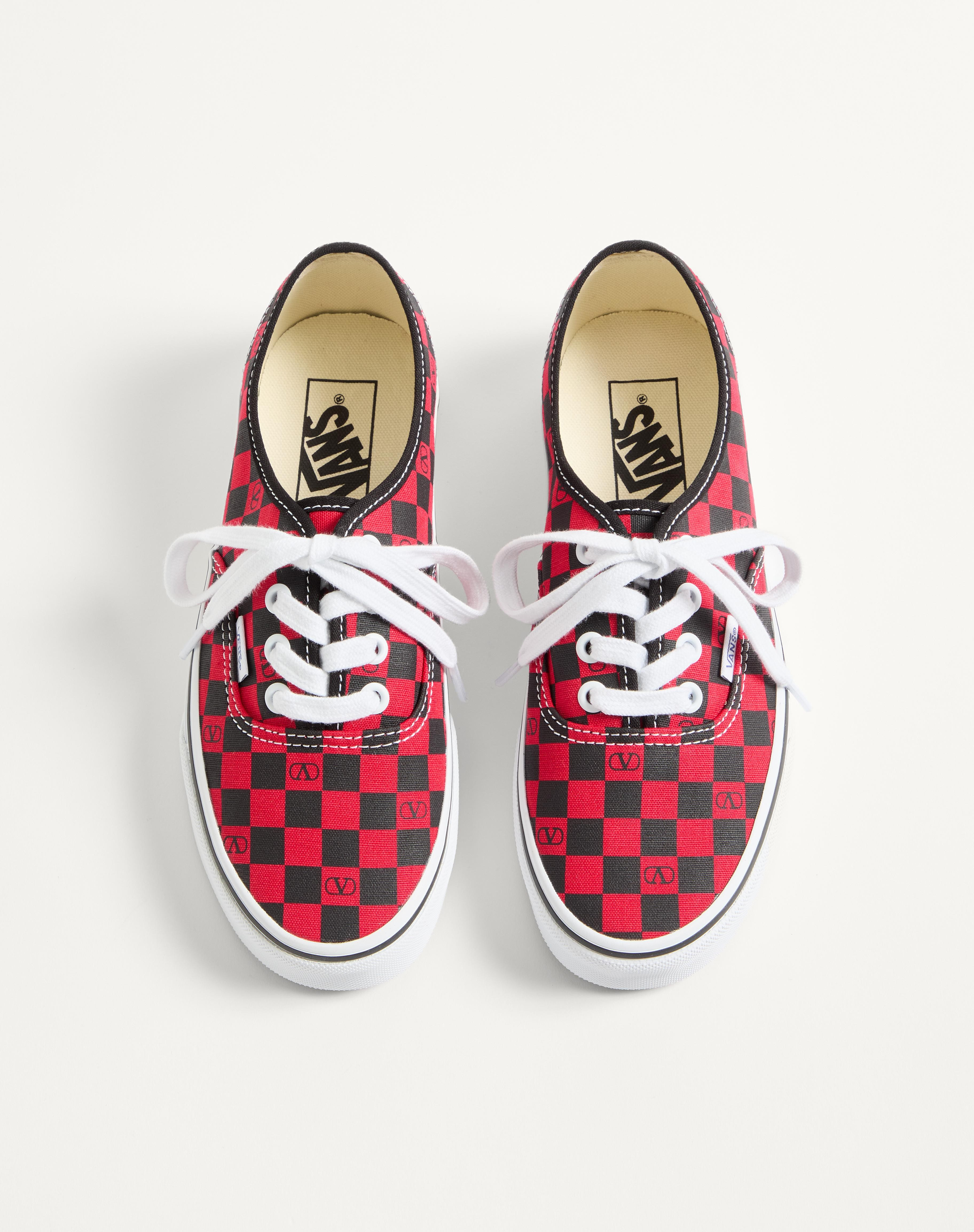 VALENTINO GARAVANI AND VANS LOW-TOP TRAINER IN FABRIC WITH VLOGO CHECKERBOARD PRINT - 5