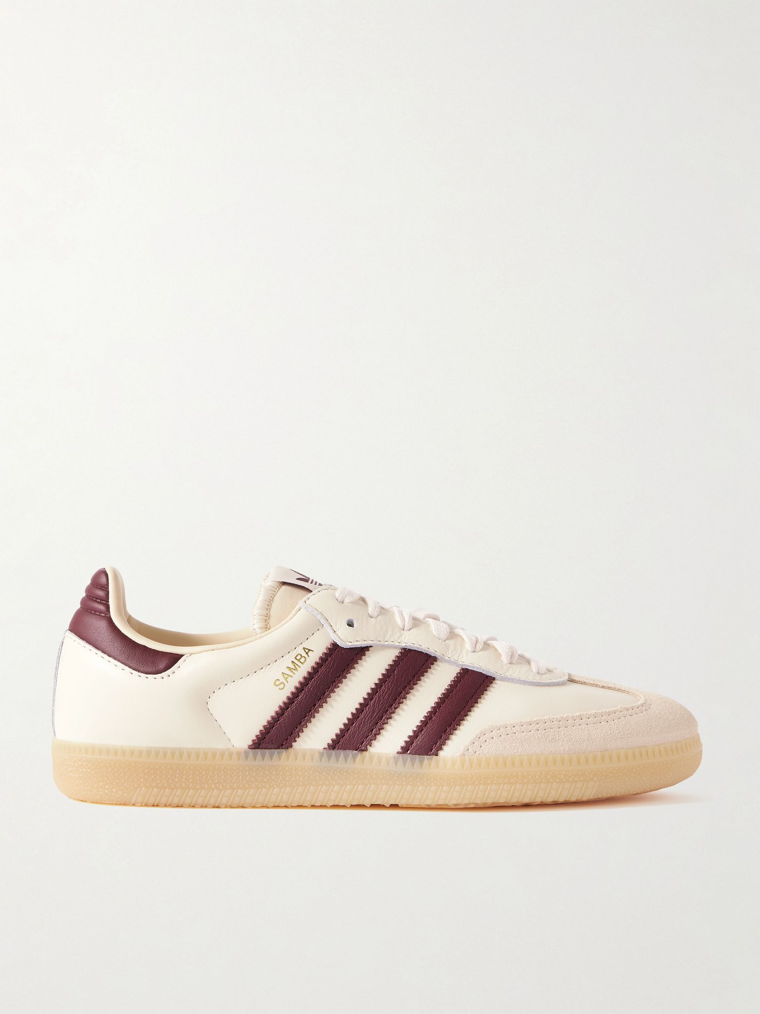 Samba OG leather and suede sneakers Cream - 1