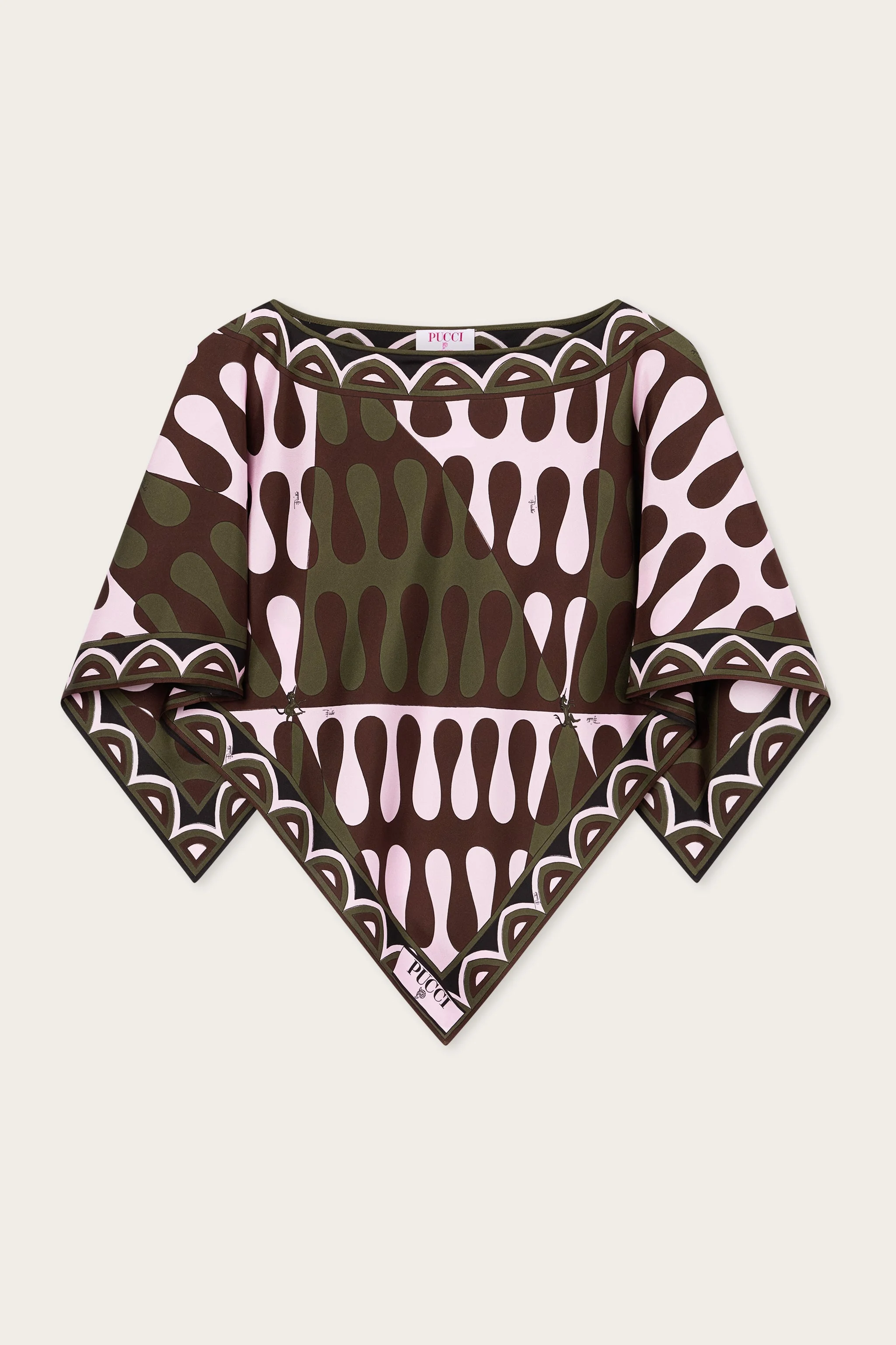 LEOCORNO PRINT SILK BLOUSE - 1