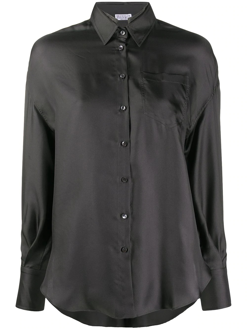 button-up satin shirt - 1