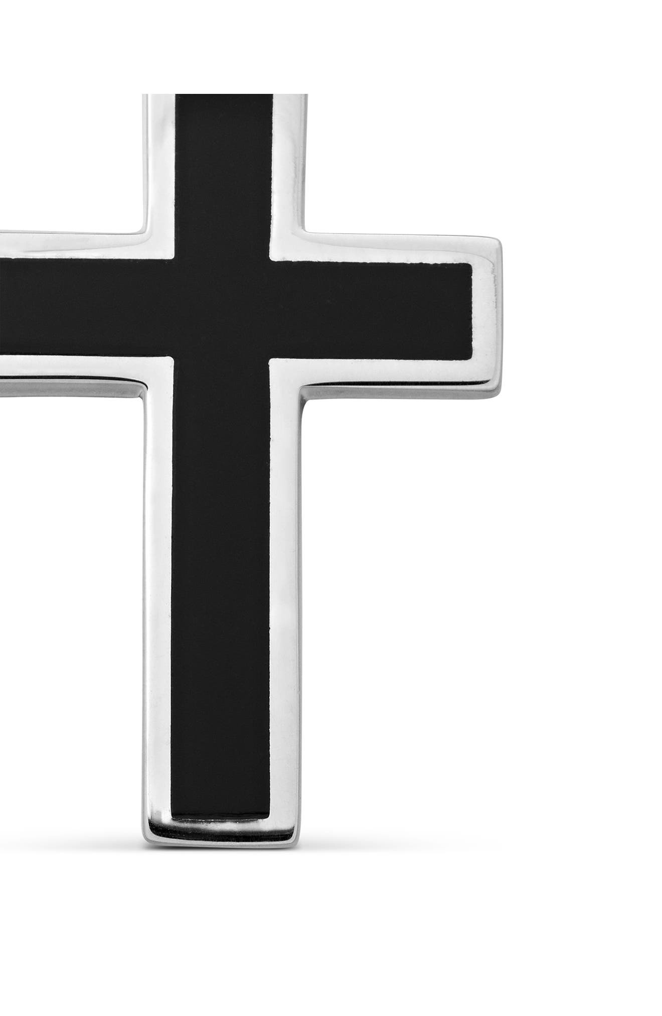 David Yurman Inlay Cross Pendant in Silver/Black Onyx at Nordstrom - 5