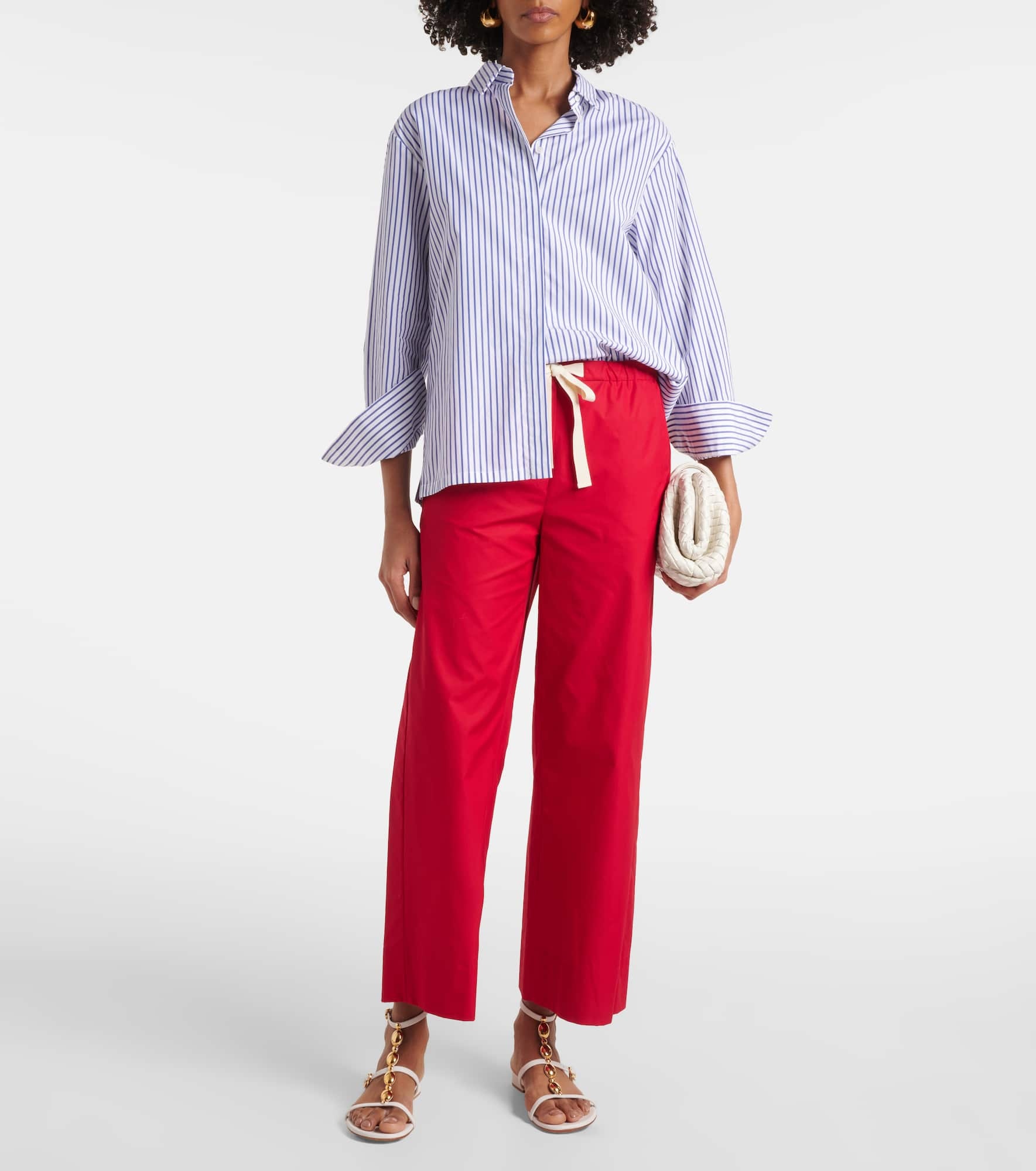 Argento cotton wide-leg pants - 2