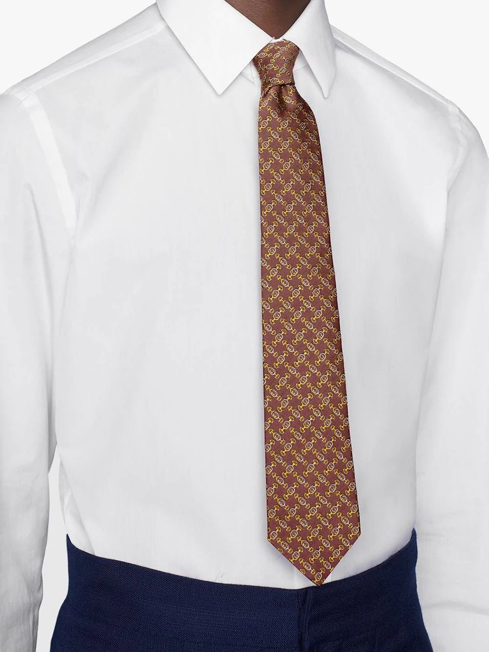 horsebit pattern tie - 3