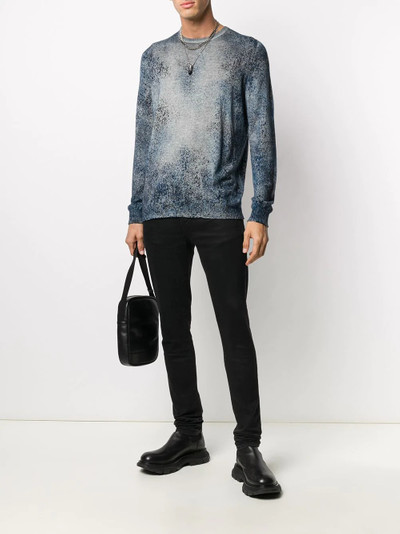 Avant Toi long sleeve sprayed effect sweatshirt outlook