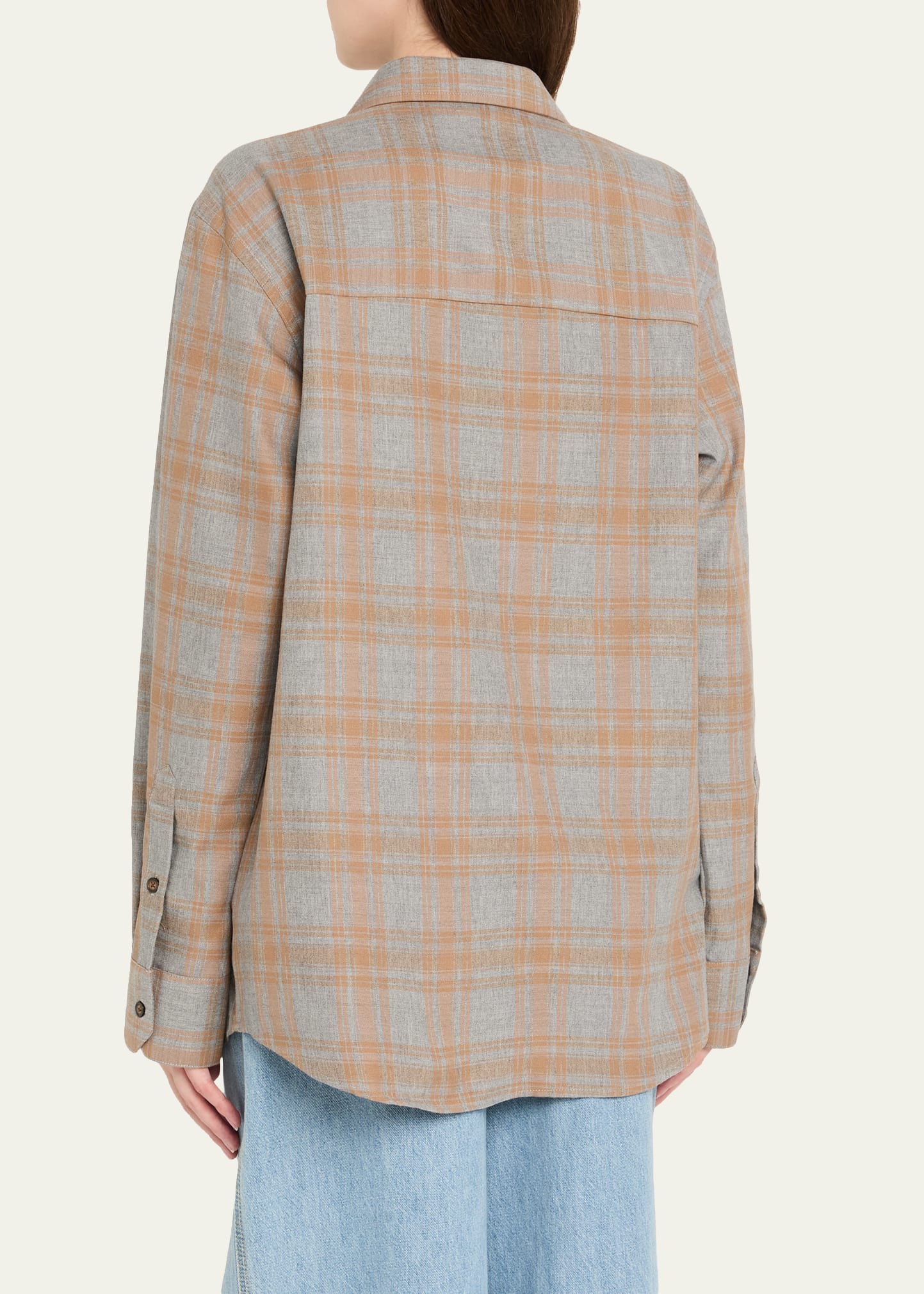 Button-Front Check Shirt - 3