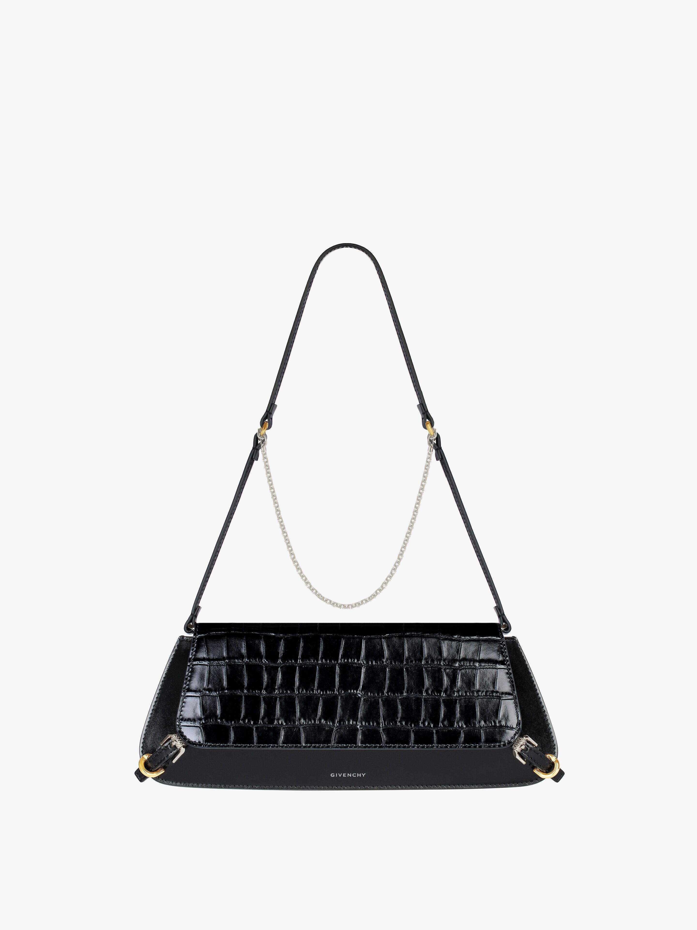 VOYOU CLUTCH BAG IN CROCODILE EFFECT LEATHER - 1