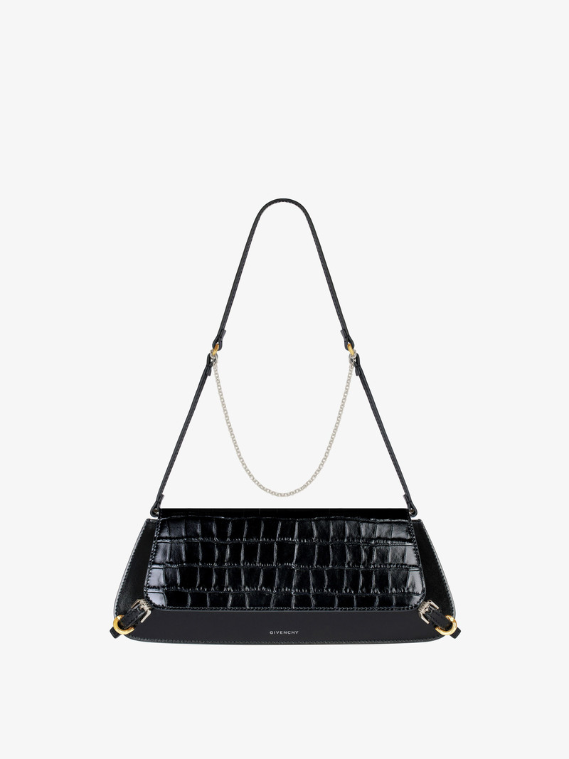 VOYOU CLUTCH BAG IN CROCODILE EFFECT LEATHER 1