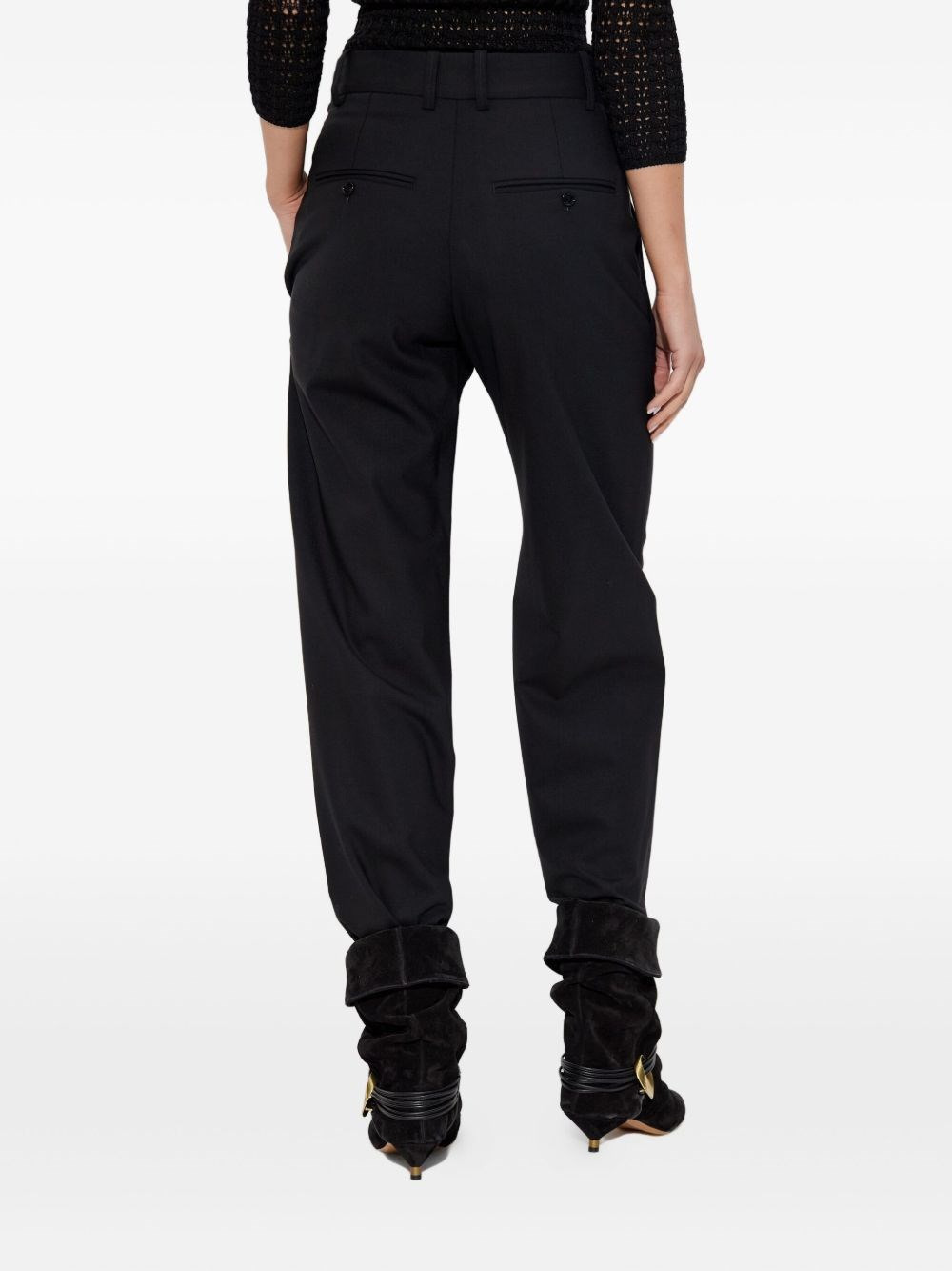 stretch wool pants - 4