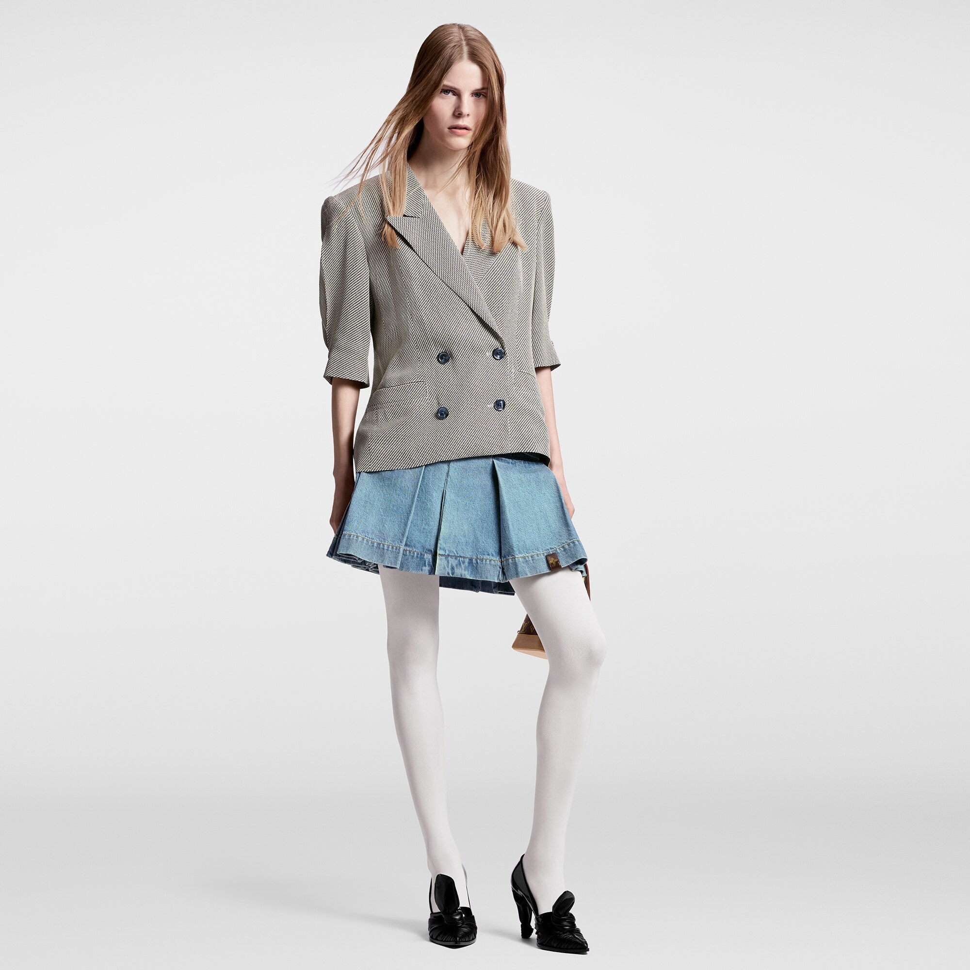 Zigzag Short-Sleeved Blazer - 4