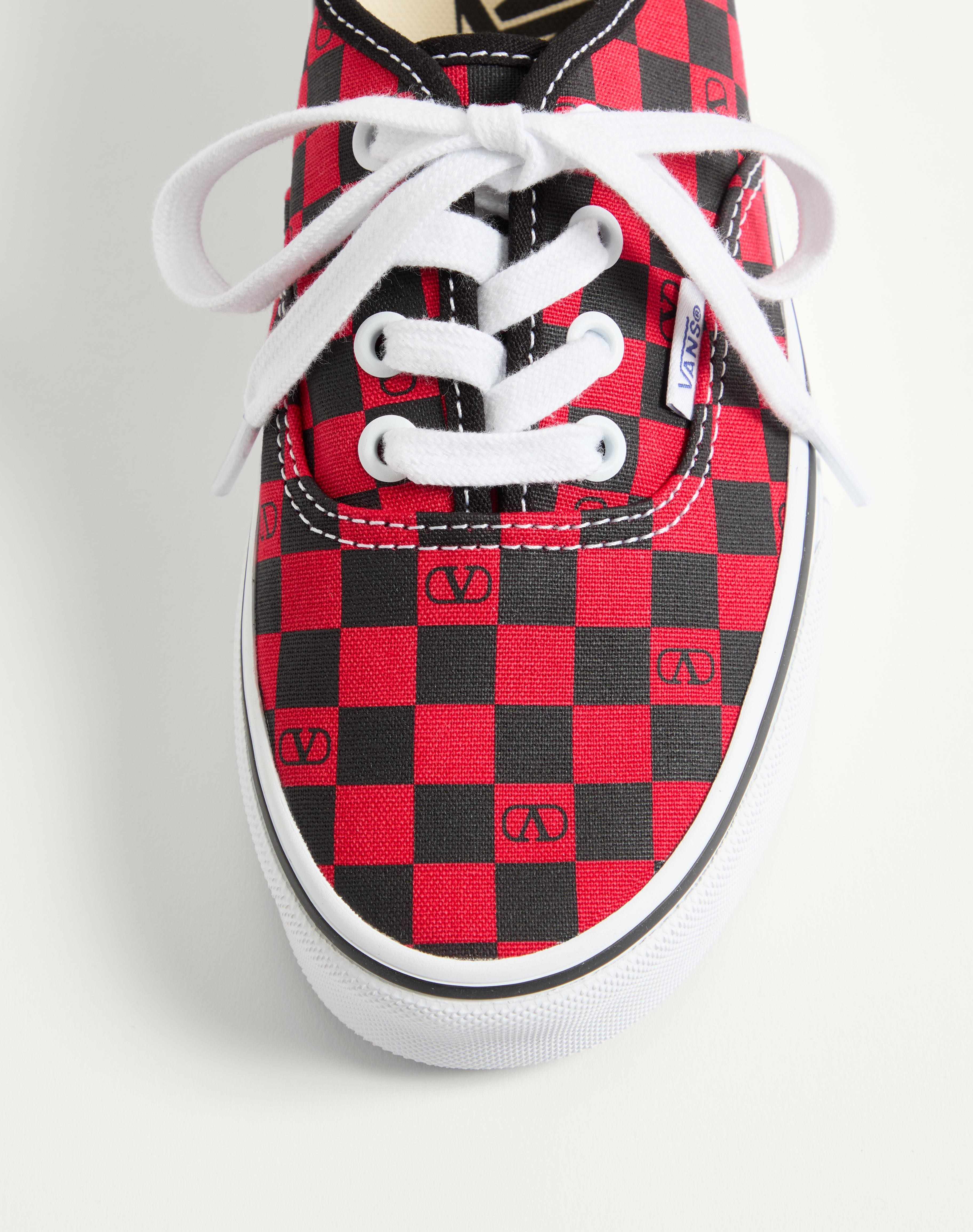 VALENTINO GARAVANI AND VANS LOW-TOP TRAINER IN FABRIC WITH VLOGO CHECKERBOARD PRINT - 7