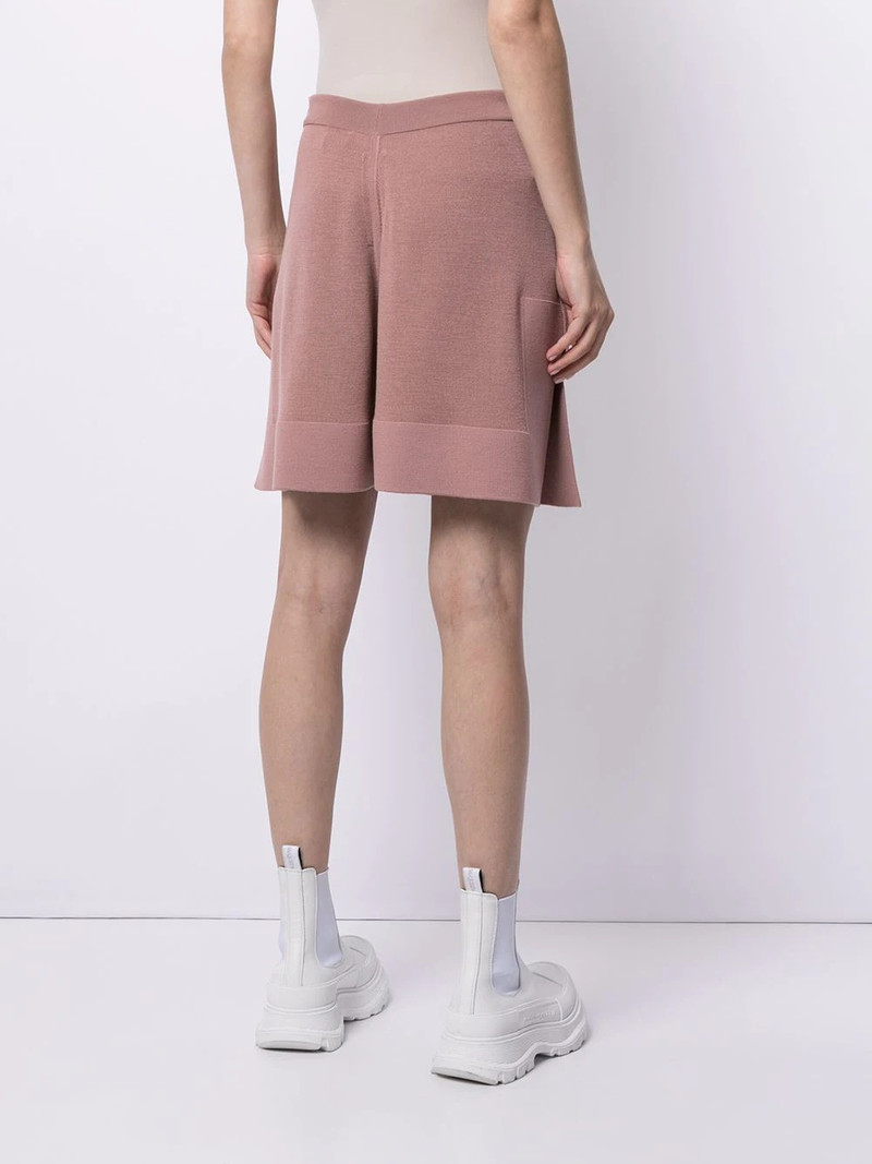 knee-length knitted shorts 4