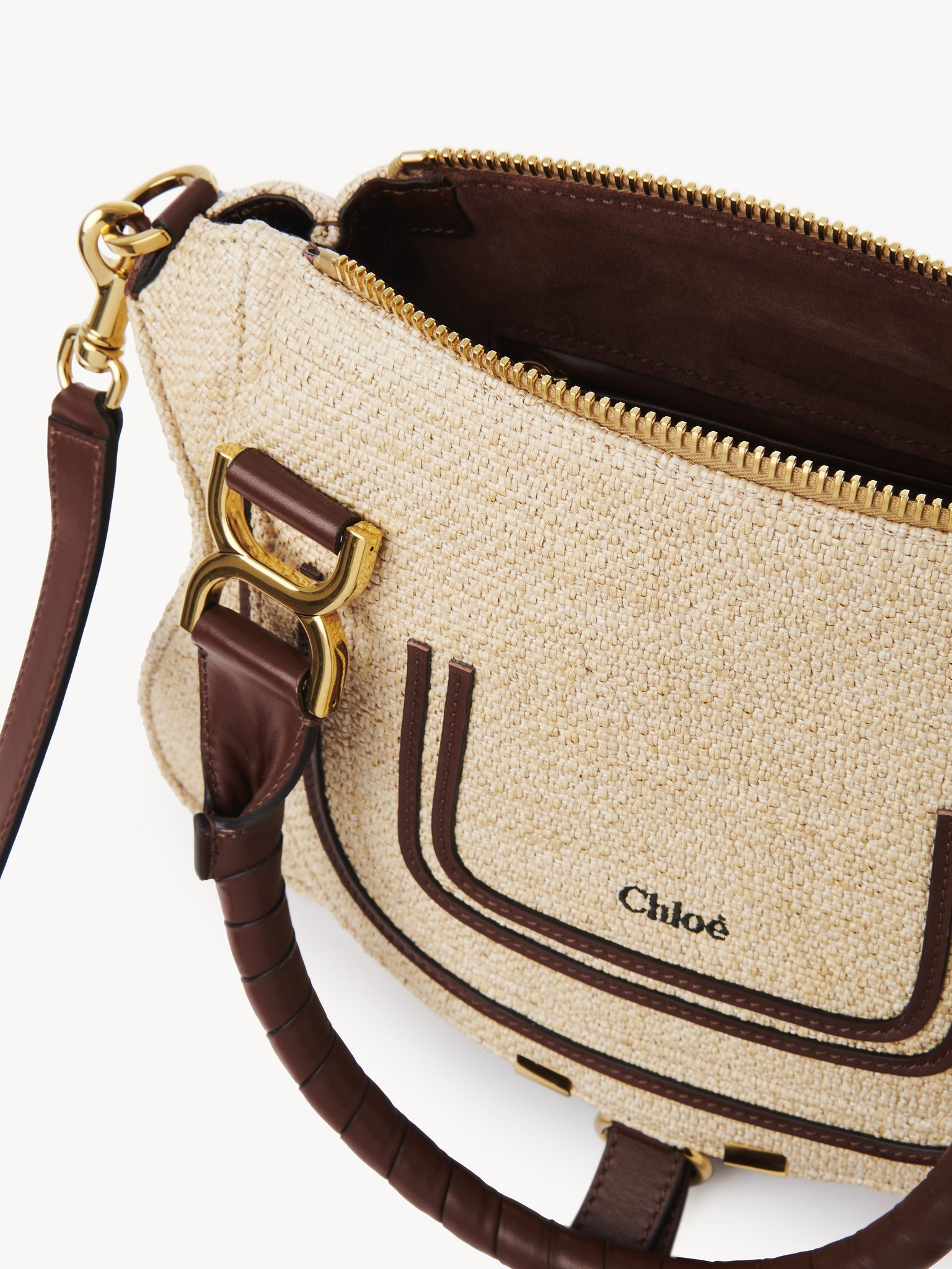 SMALL MARCIE BAG IN RAFFIA-EFFECT FIBERS - 6