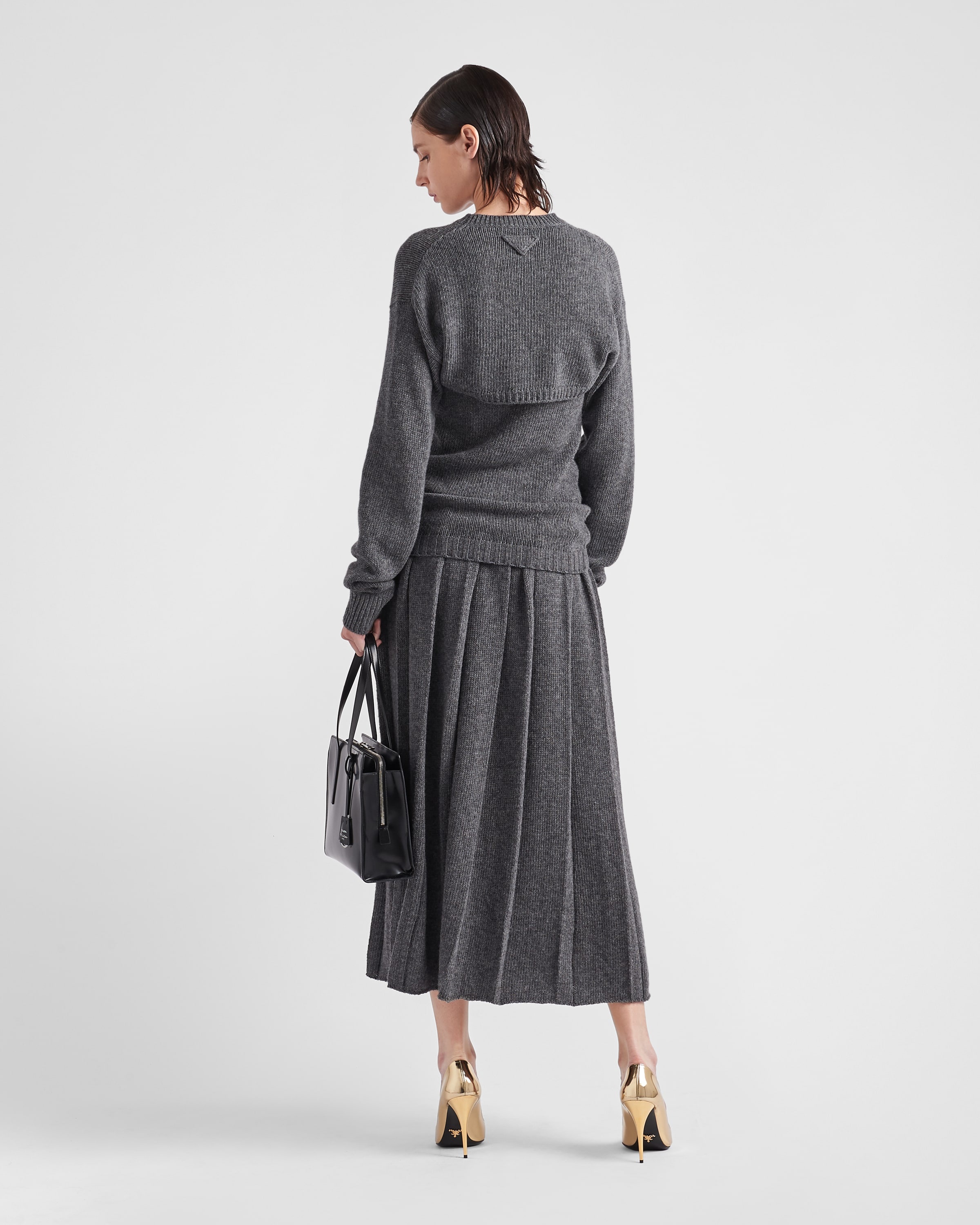 Cashmere and wool sweater with top - 5