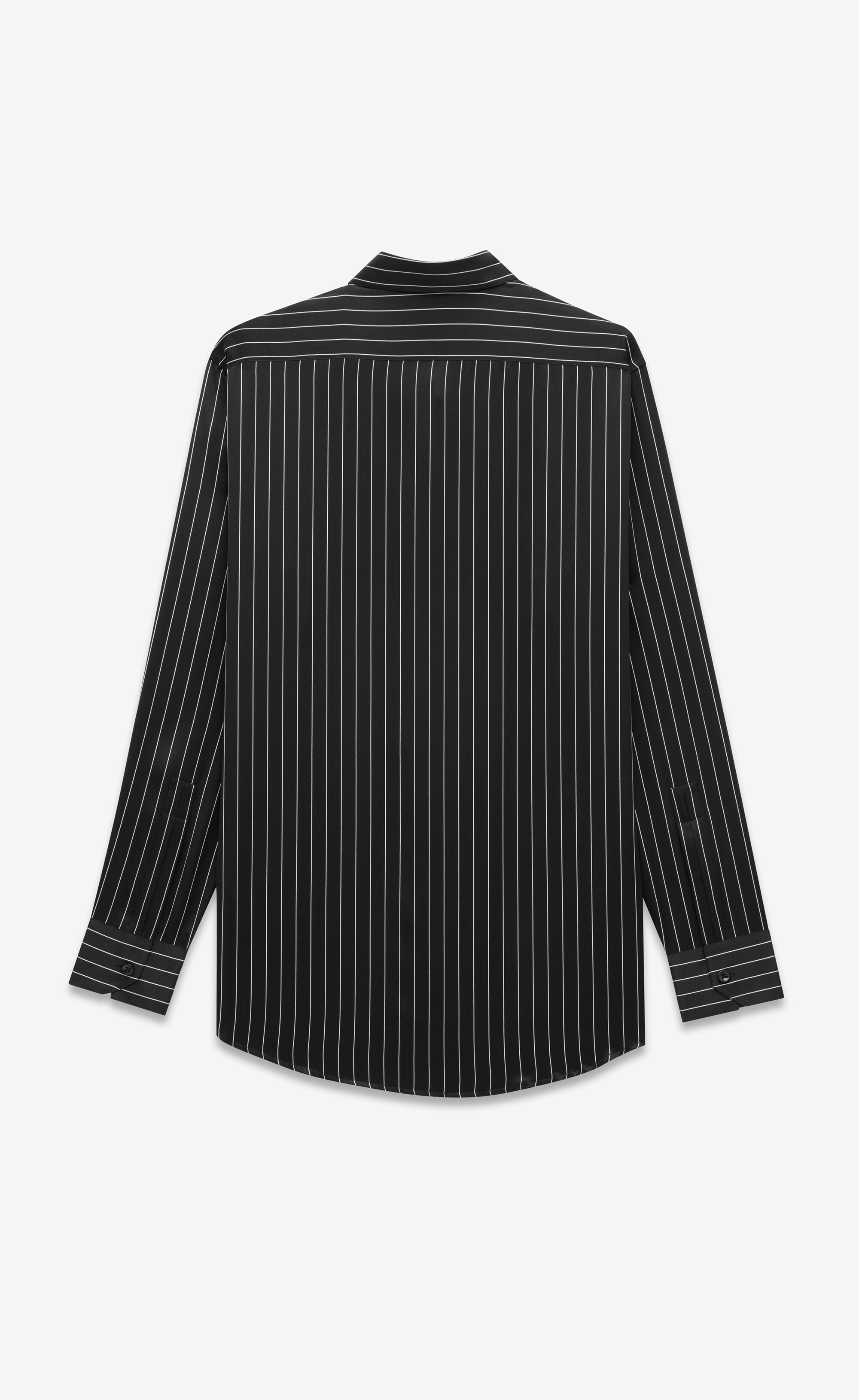 shirt in striped silk satin - 2