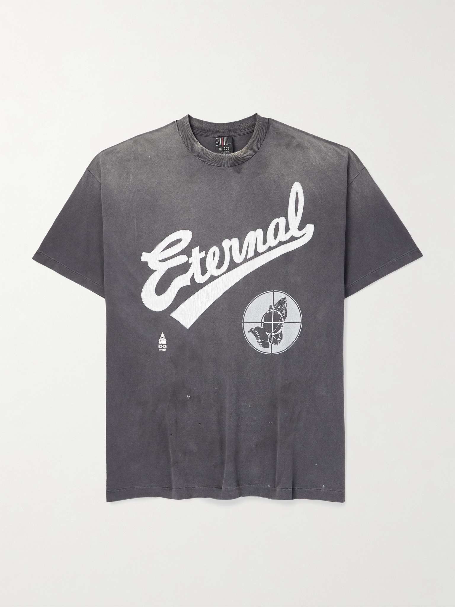 + Fear of God Distressed Printed Cotton-Jersey T-Shirt - 1