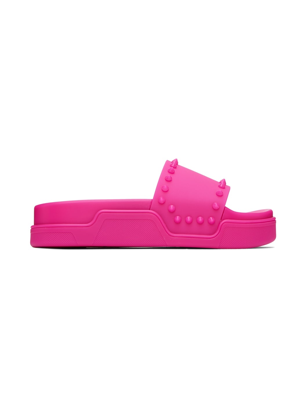 Pink Super Pool Stud Slides - 1