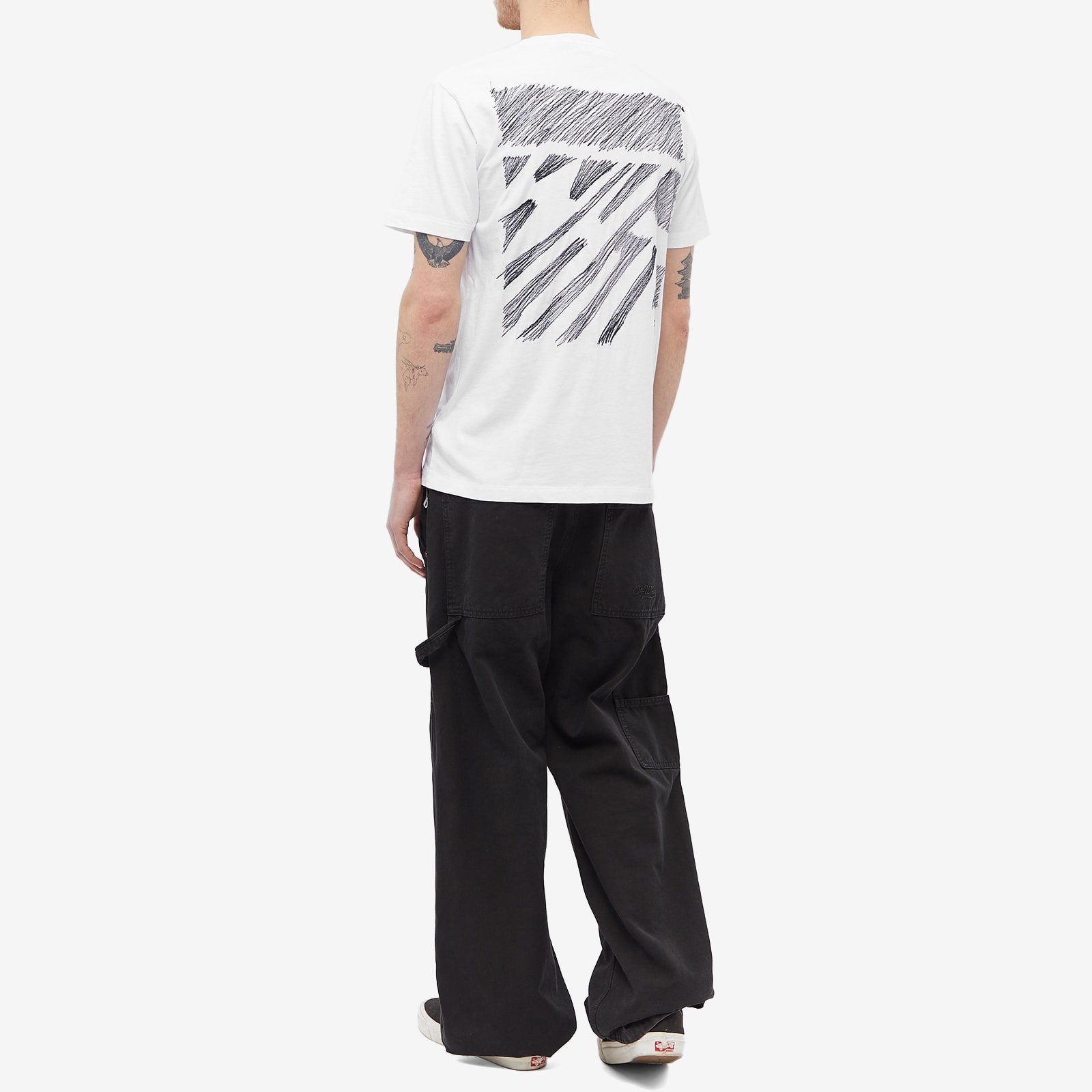 【Off-White】Slim Fit Scrumble Diag Short Sleeve T-shirt Off-White Off-White Scribble Diag Slim T-Shirt | endclothing