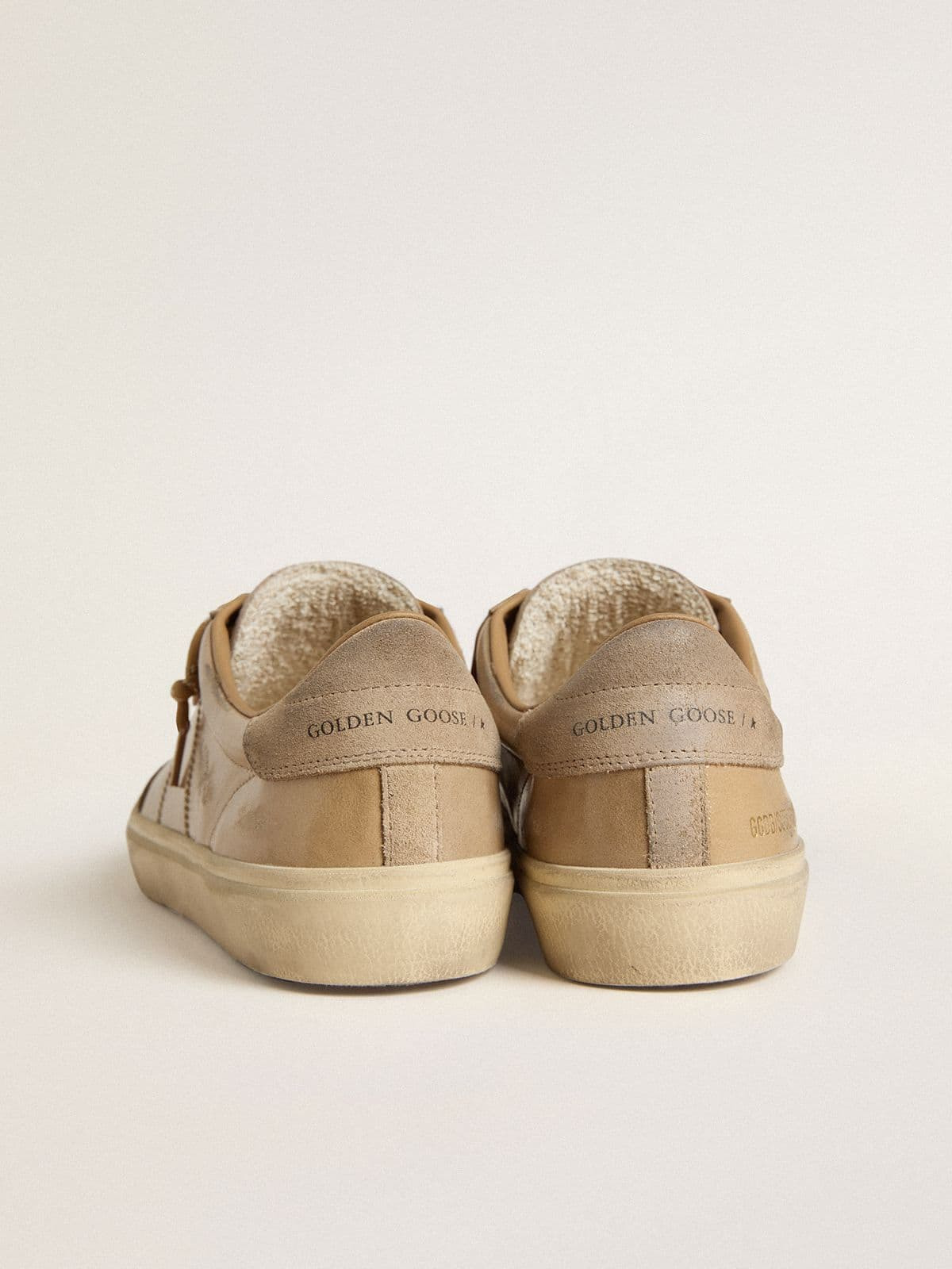 Men's Soul Star in beige naplak with beige suede heel tab - 4