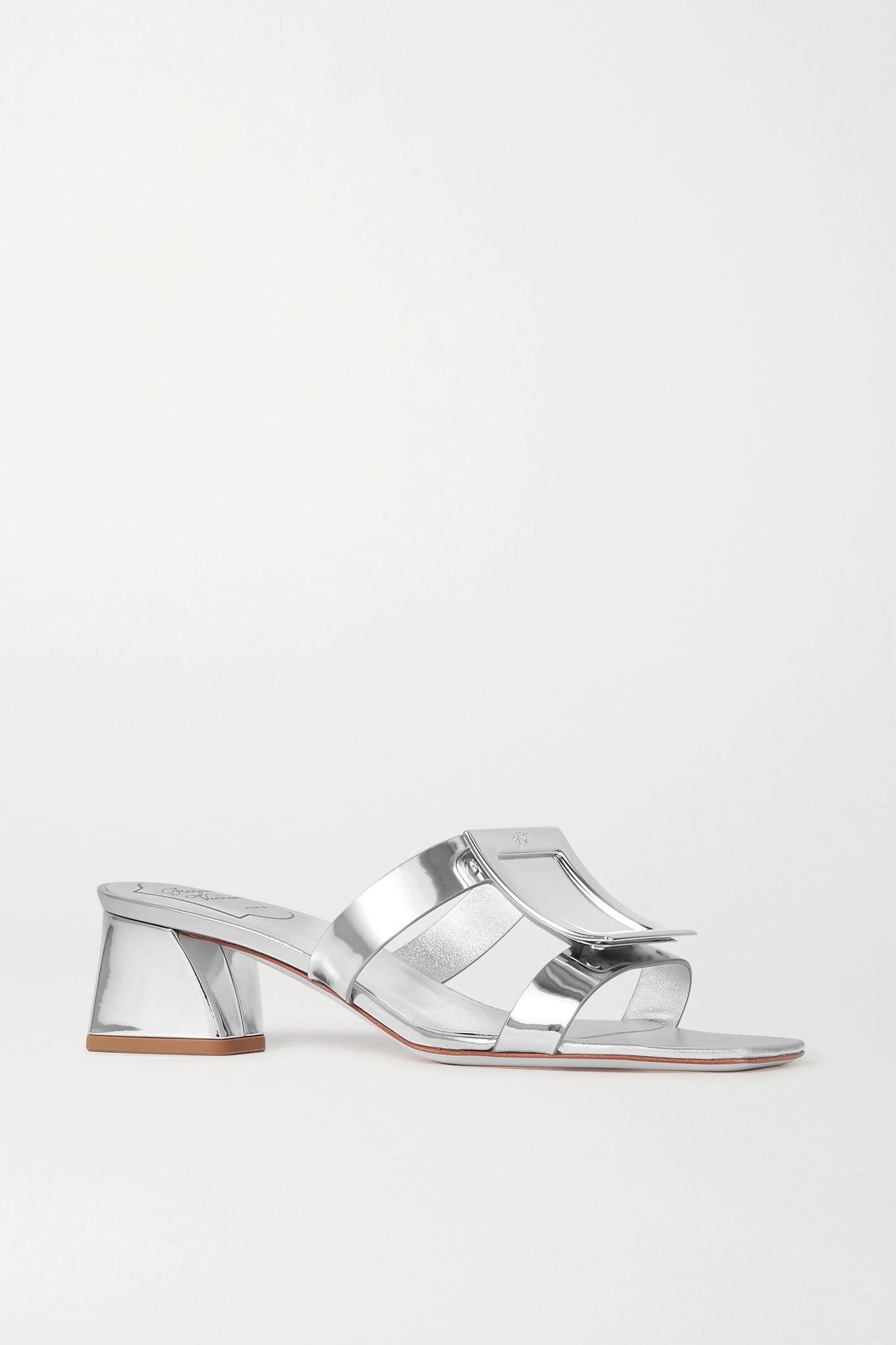 Bikiviv' embellished metallic leather mules - 1