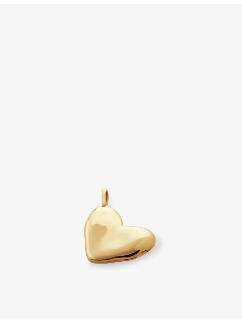 Heart shaped recycled 18ct yellow gold-plated vermeil sterling-silver locket pendant - 1