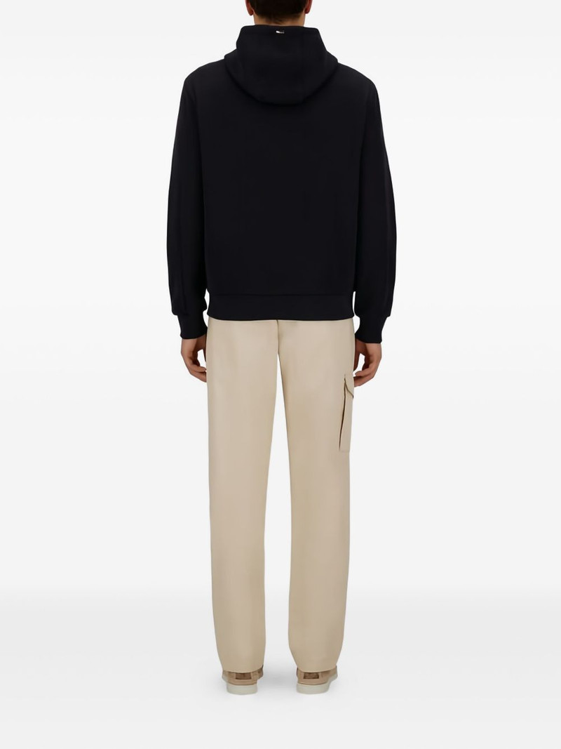 ribbed panelled zip-front hoodie 3