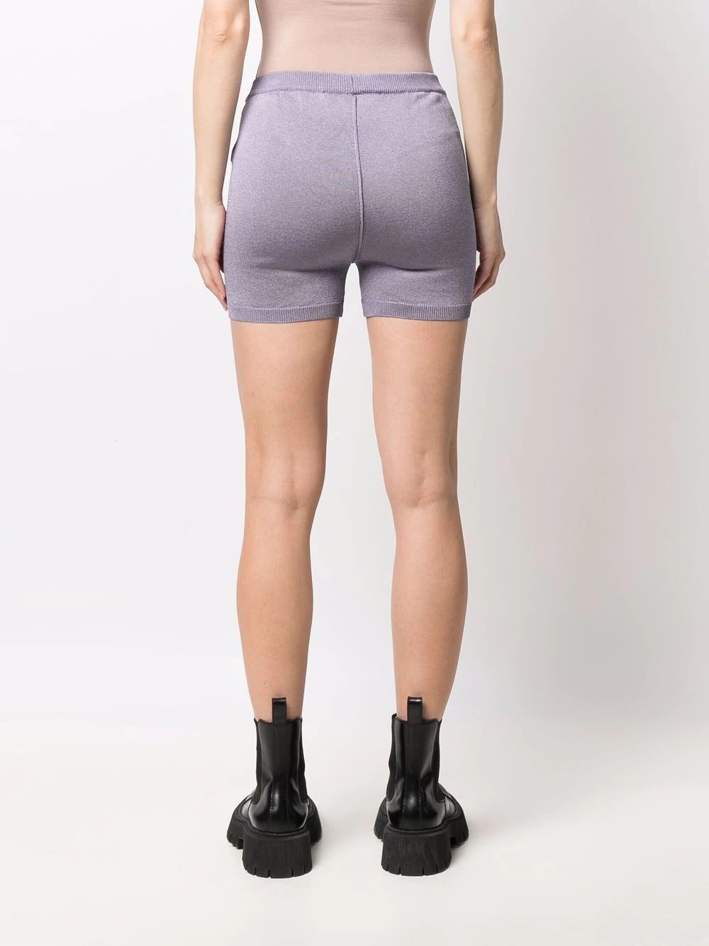 logo-plaque knitted shorts - 4