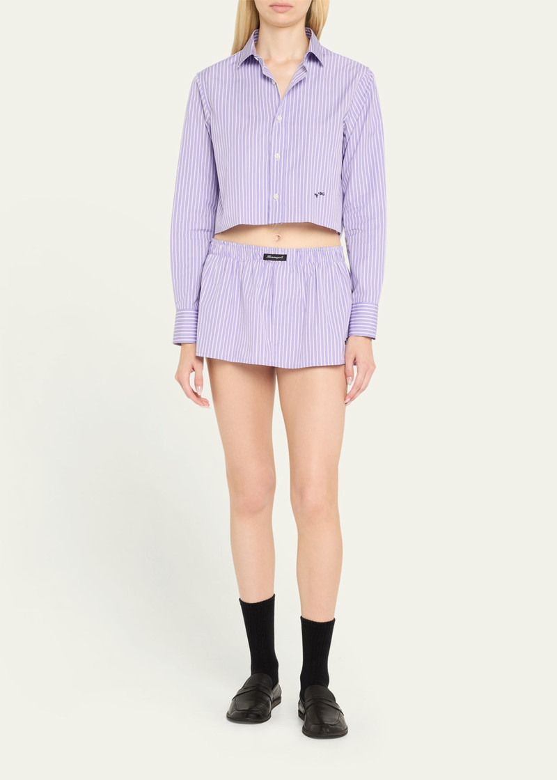 HommeGirls® Stripe Cropped Shirt outlook