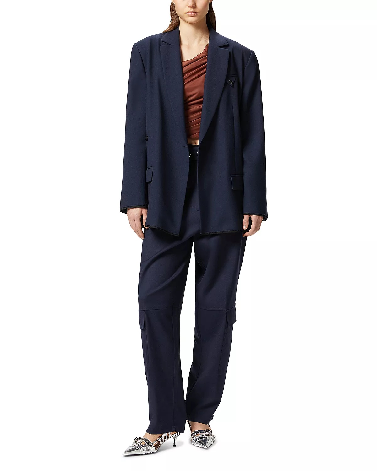 Wool Blend Double Breasted Jacket - 2