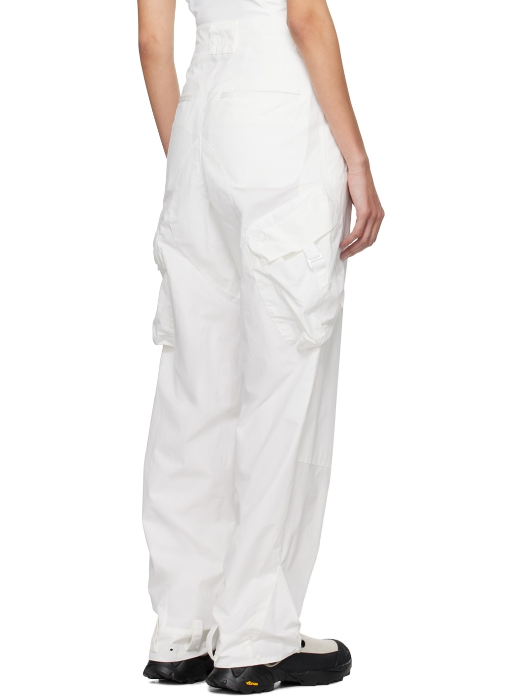 White Military Cargo Pants - 3