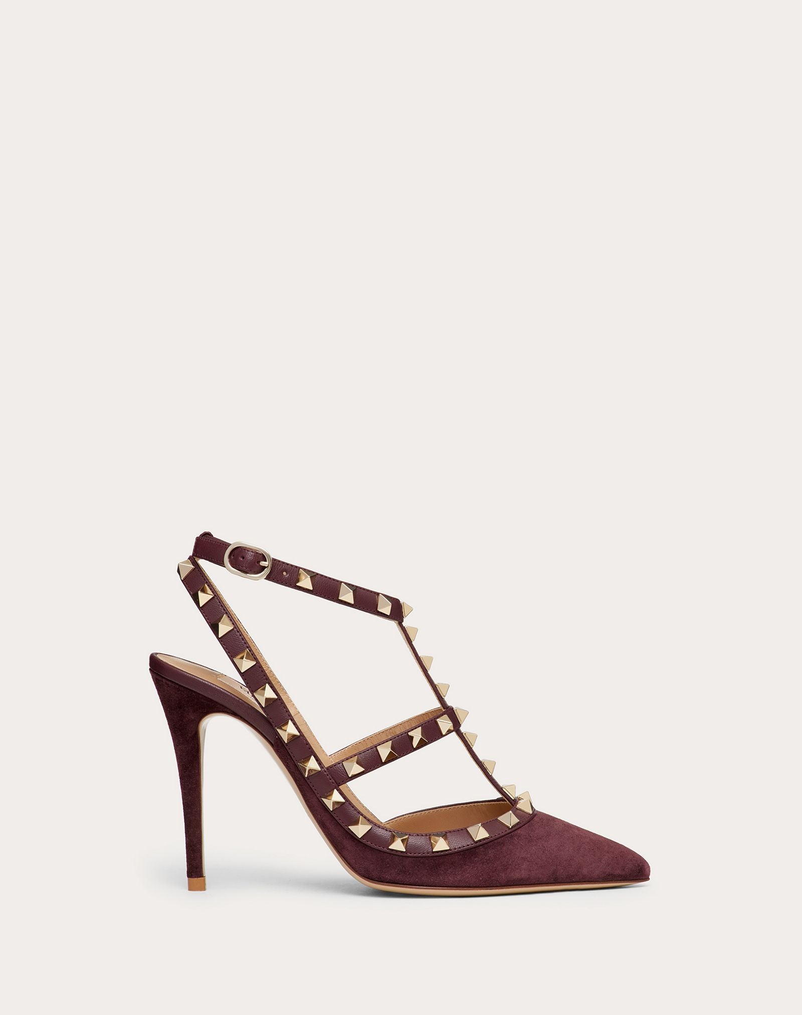 Suede Rockstud Caged Pump 100mm - 1