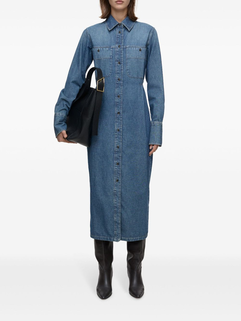 CLOSED button-up maxi denim shirtdress outlook