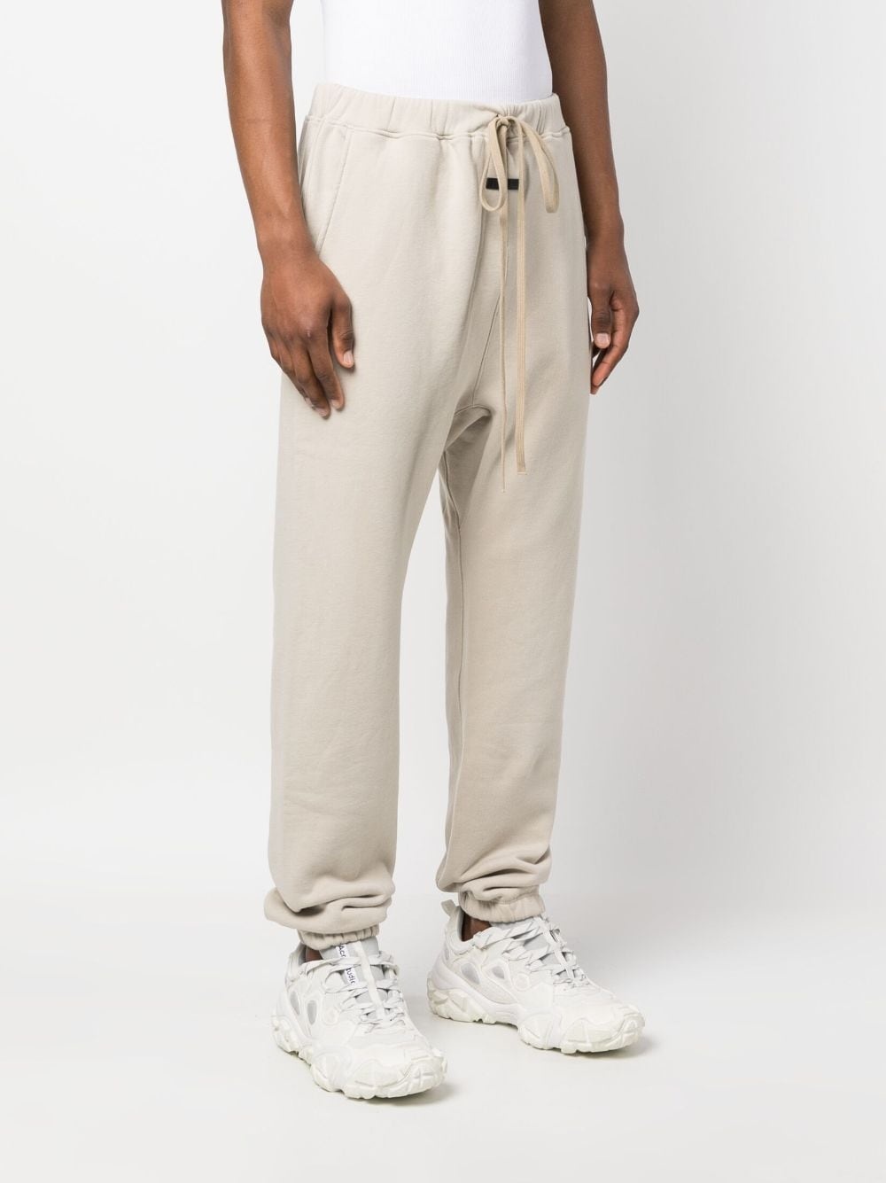 logo-patch cotton track pants - 3