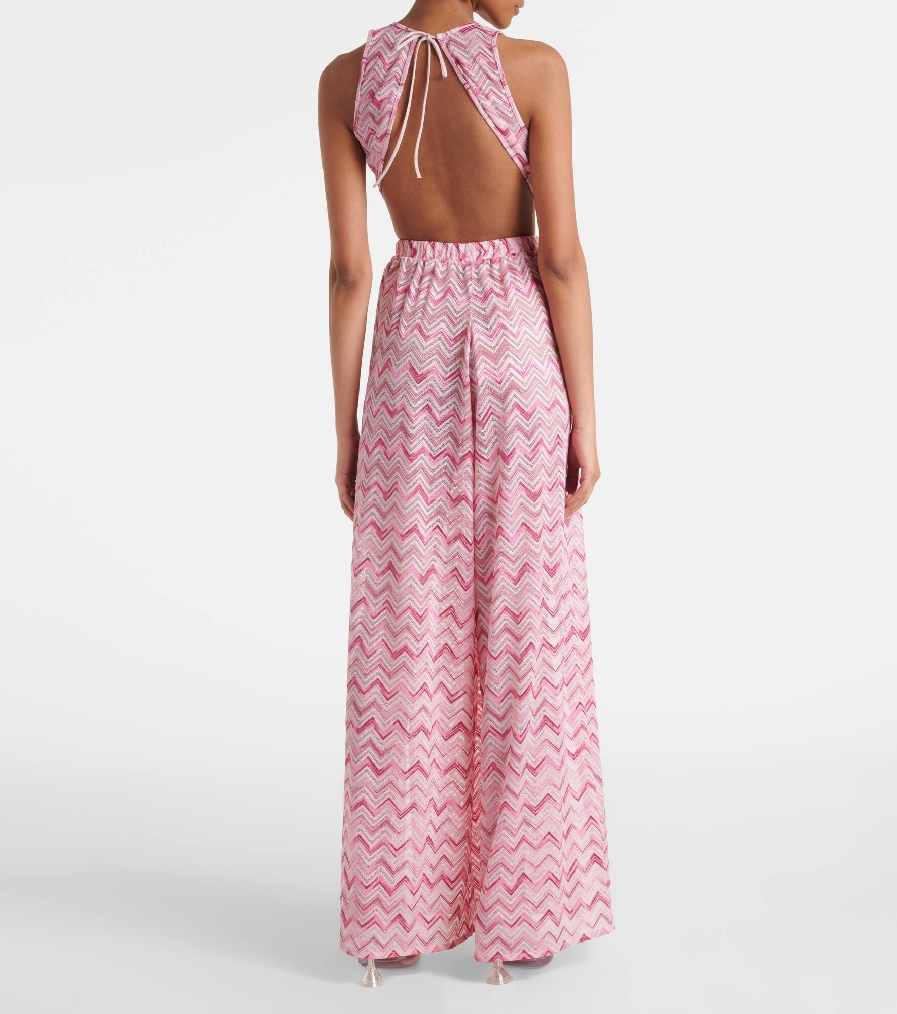 Zigzag halterneck jumpsuit - 3