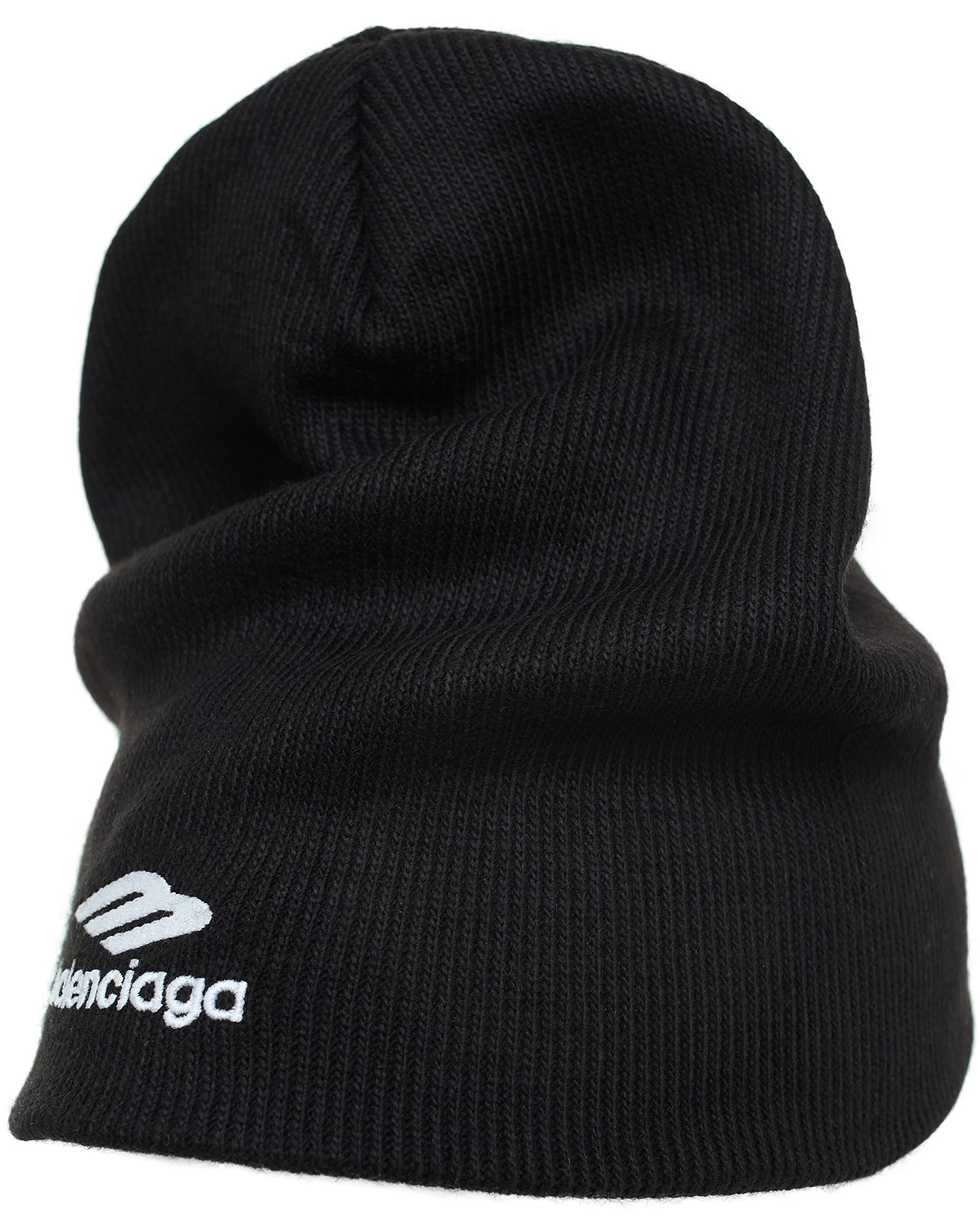 BLACK BEANIE WITH LOGO - 2