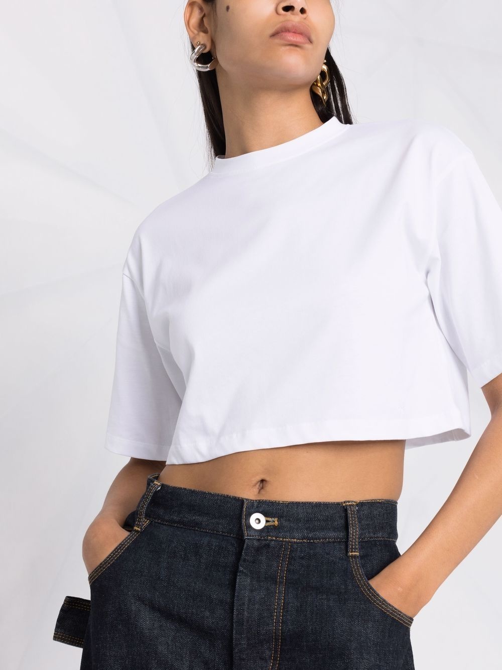 GUPO cropped short-sleeve T-shirt - 5