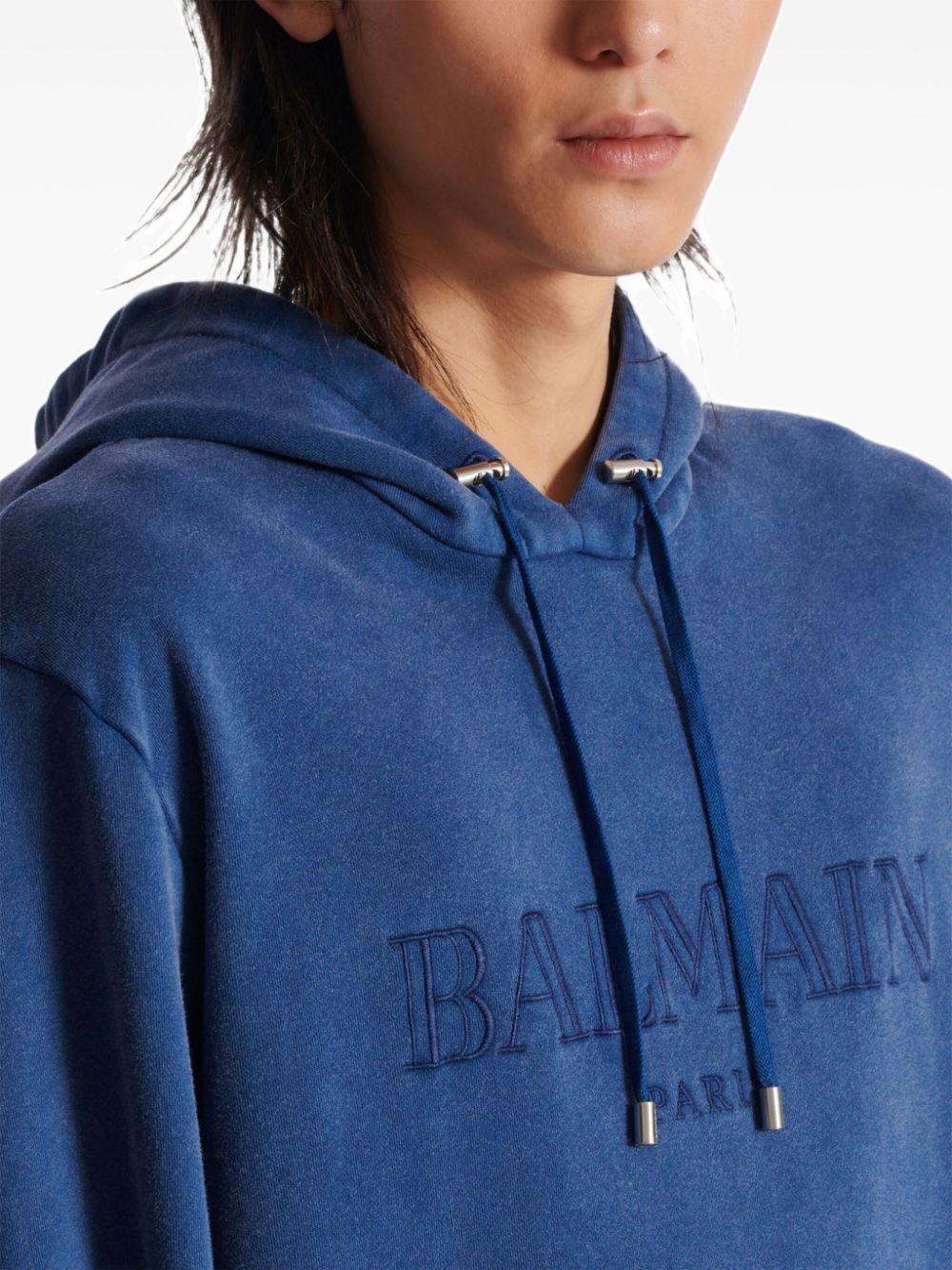 embroidered-logo hoodie - 6