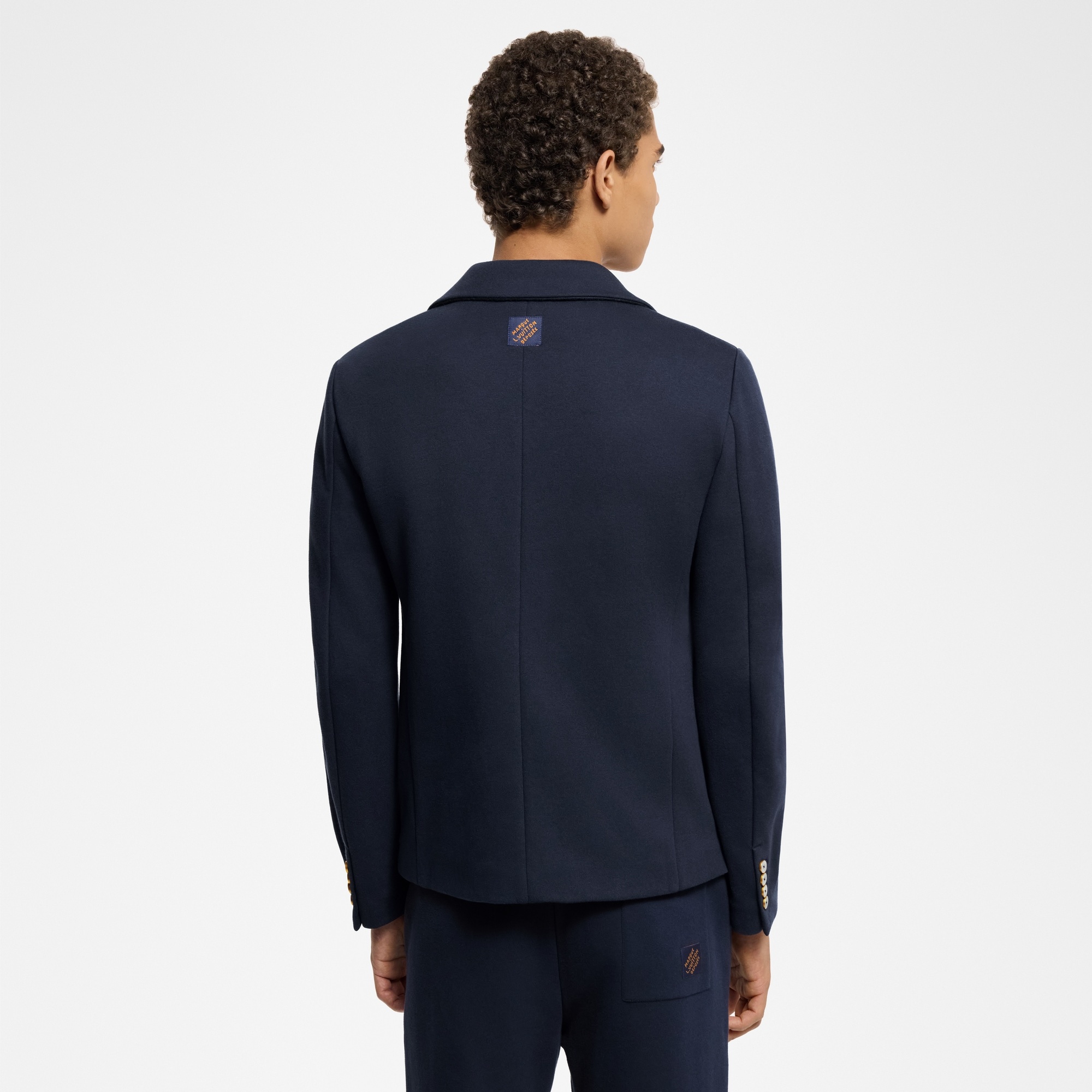 Double-Breasted Cotton And Cashmere Jersey Jacket - 5