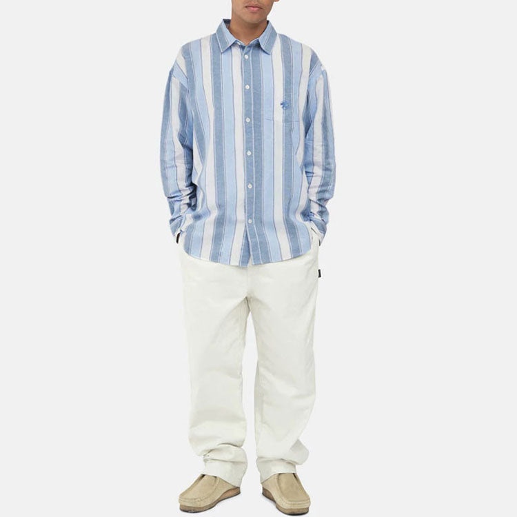 Stussy Wide Striped Shirt 'Blue' 1110239 - 3