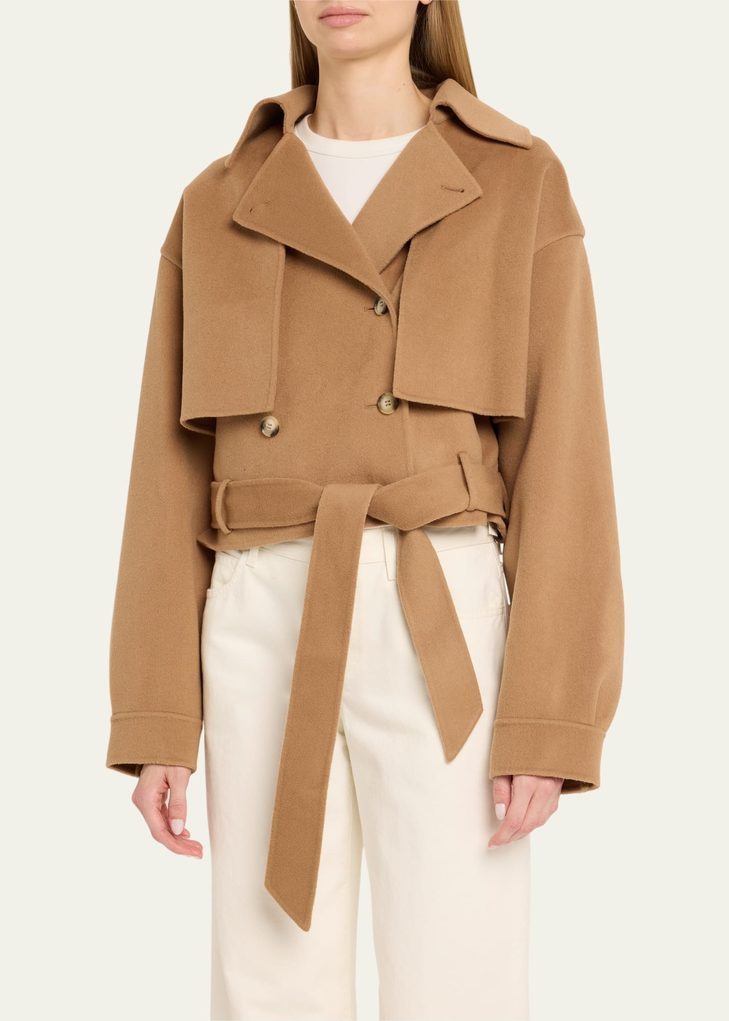 Satoyo Cropped Trench Coat - 4