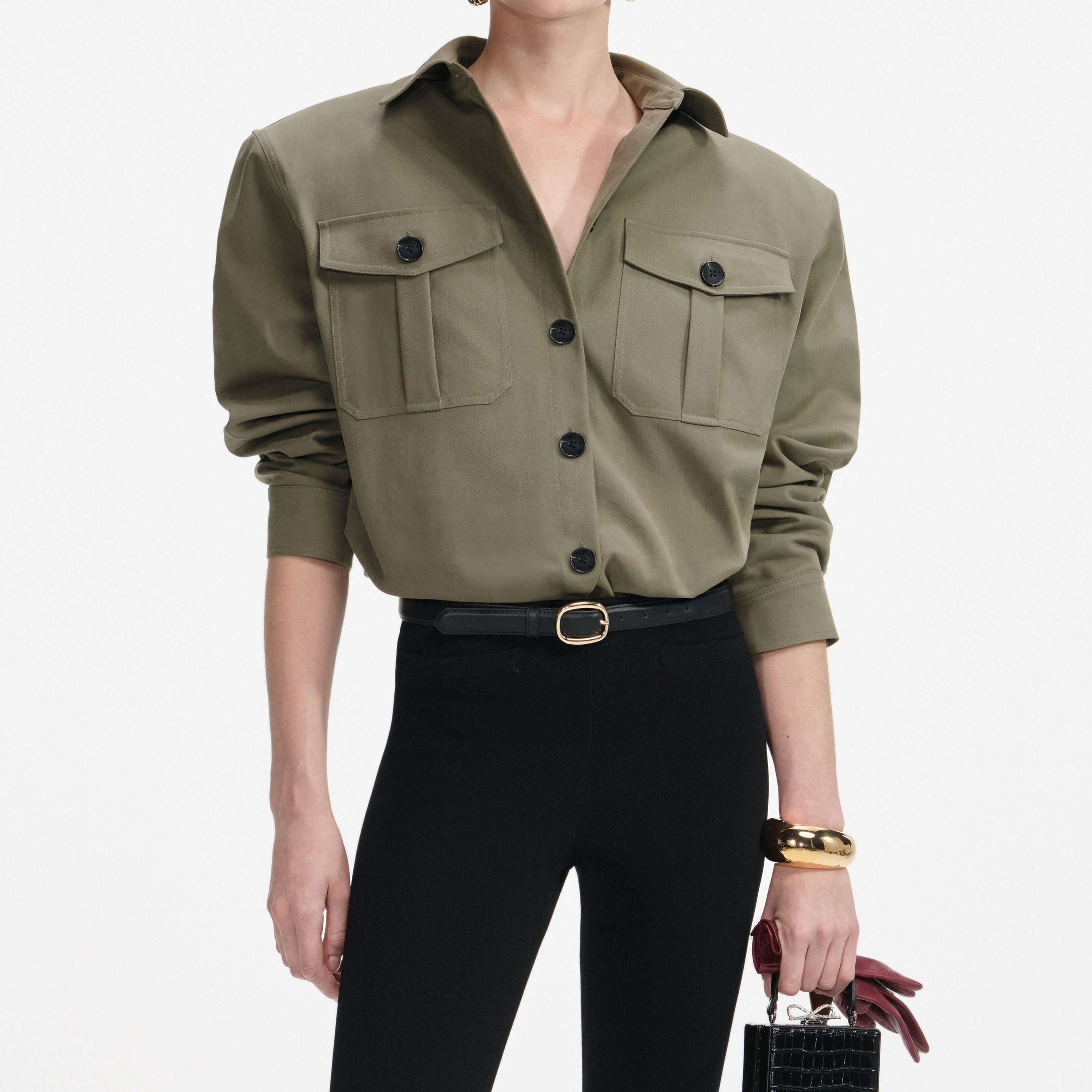 Green Cotton Shirt - 4