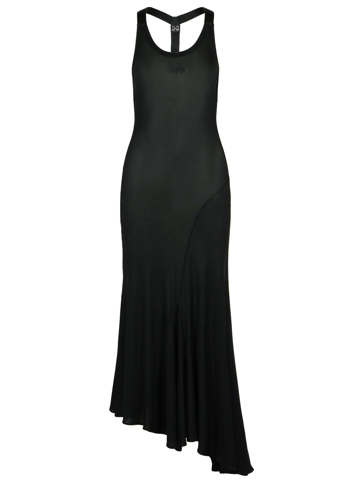 Off-White Black Viscose Dress Women - 1