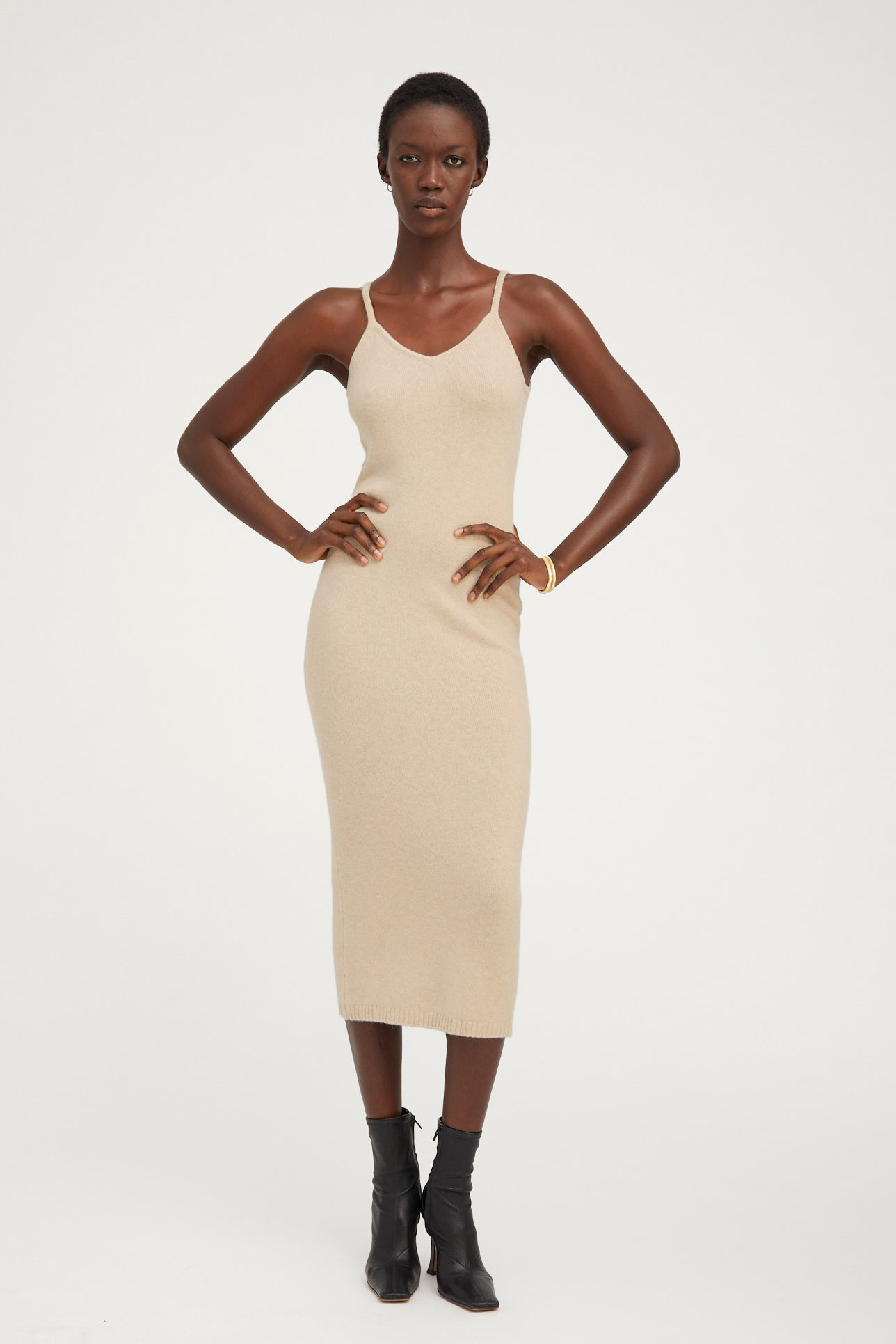 OAT CASHMERE TANK DRESS - 2