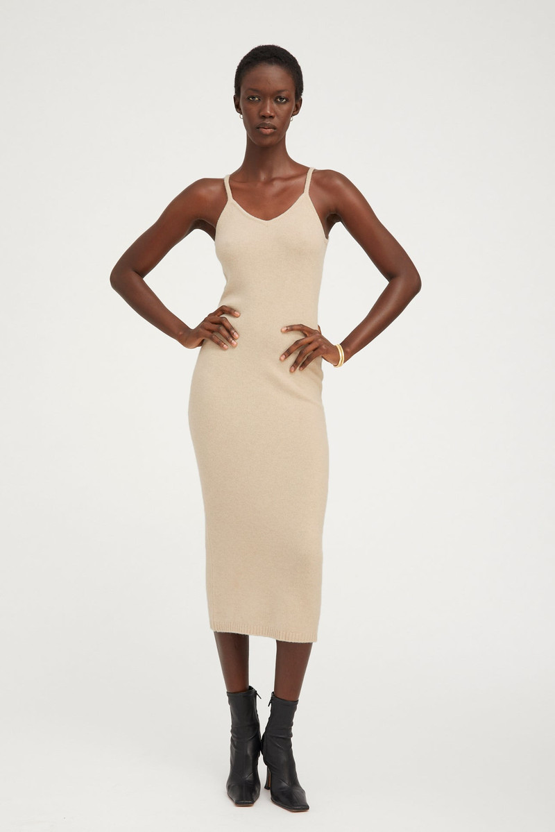 SPRWMN OAT CASHMERE TANK DRESS outlook
