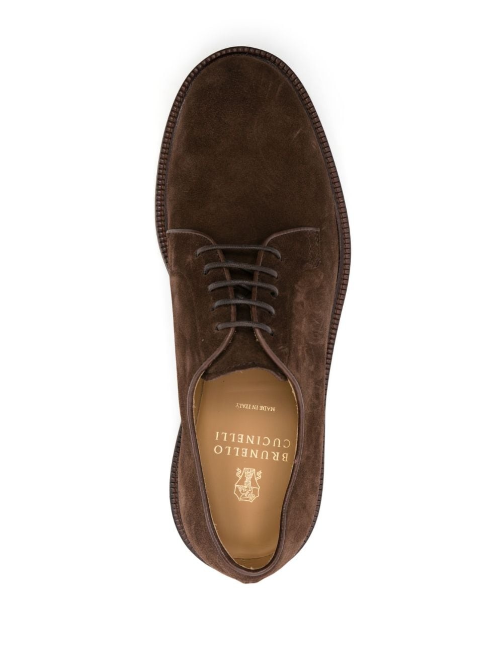lace-up suede derby shoes - 4