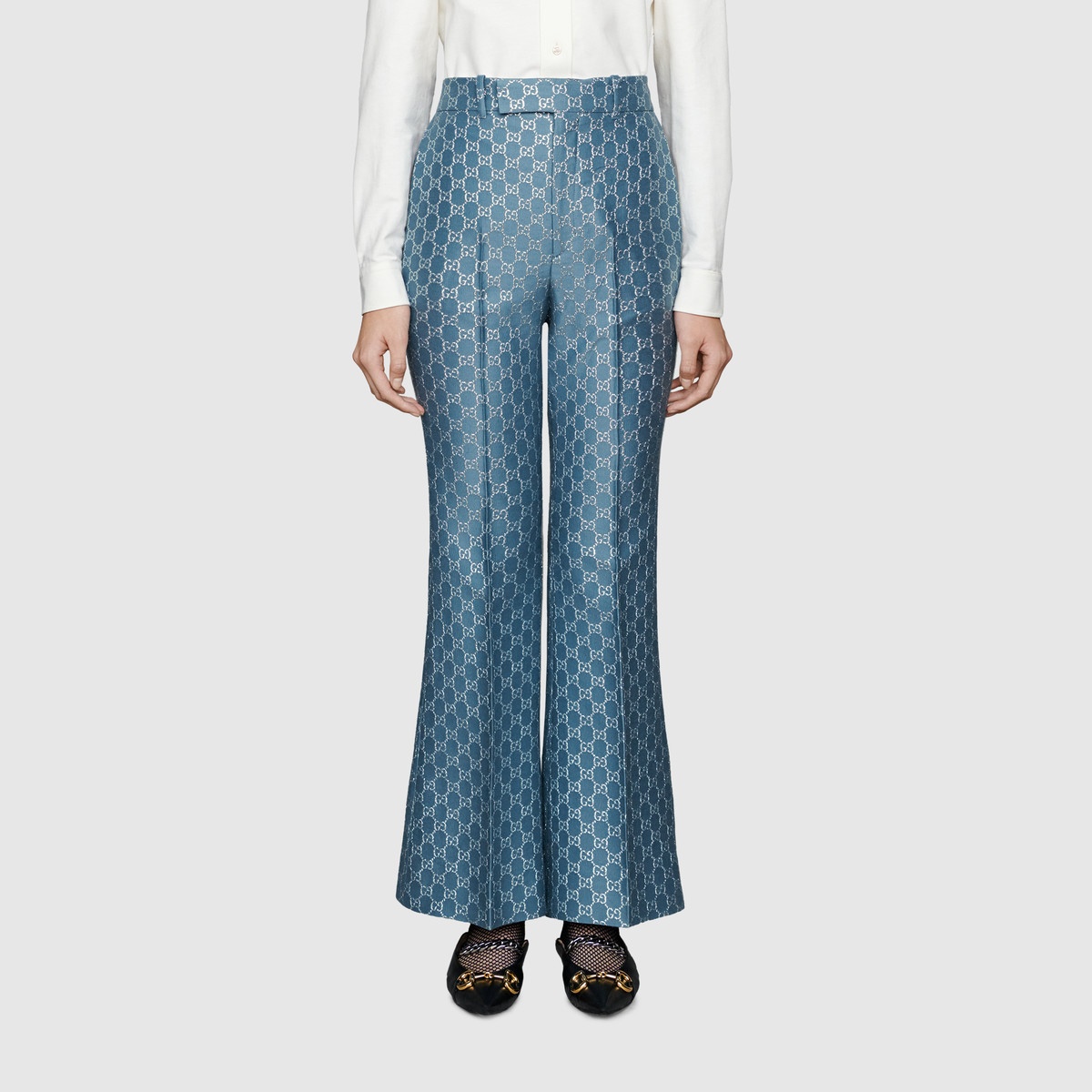 Light GG lamé flare pant - 3