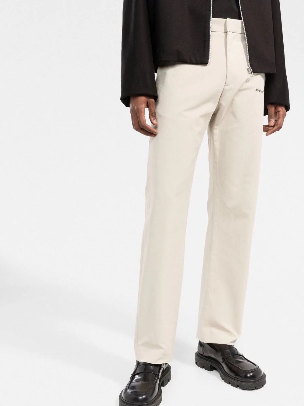 straight-leg chino trousers - 3