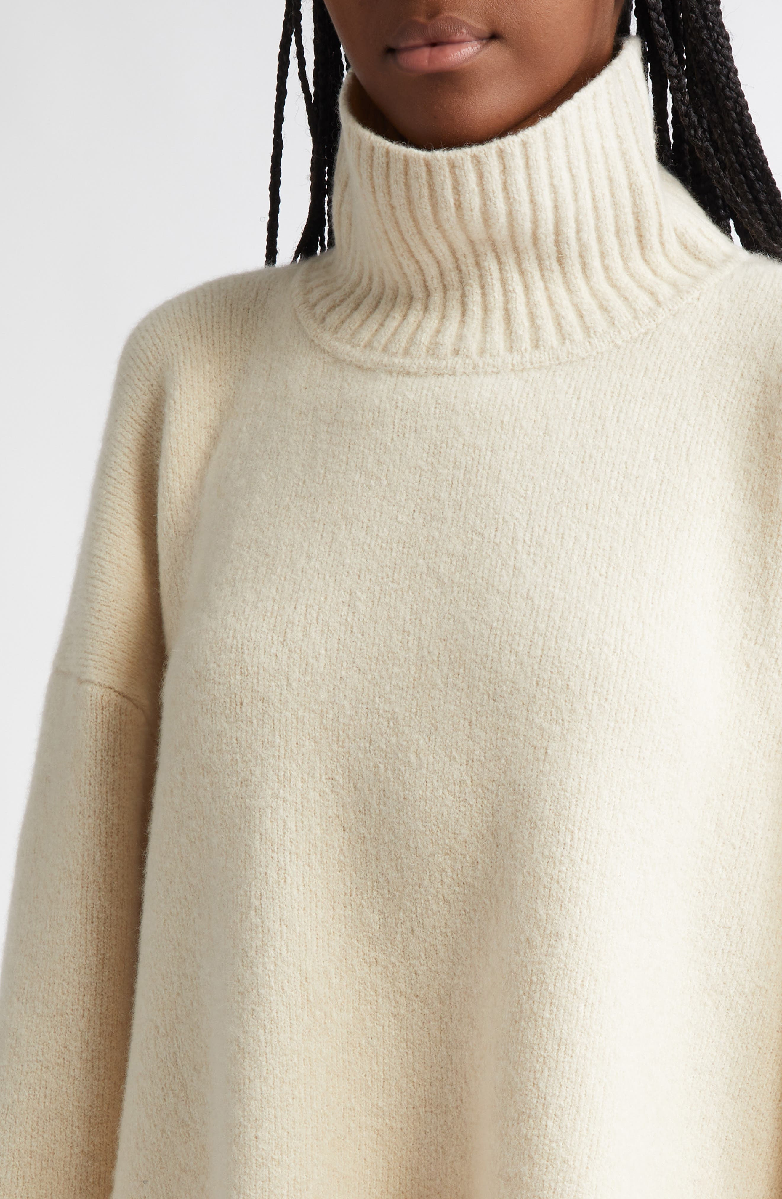Proenza Schouler Sandra Cashmere & Wool Blend Turtleneck Sweater in Ecru at Nordstrom - 5