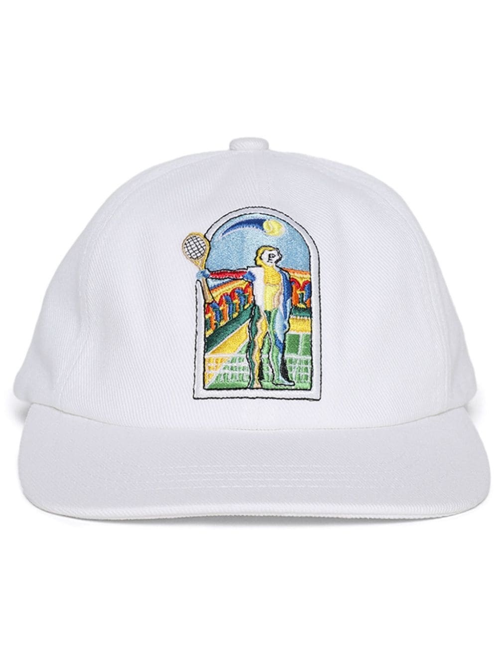 embroidered canvas cap - 1