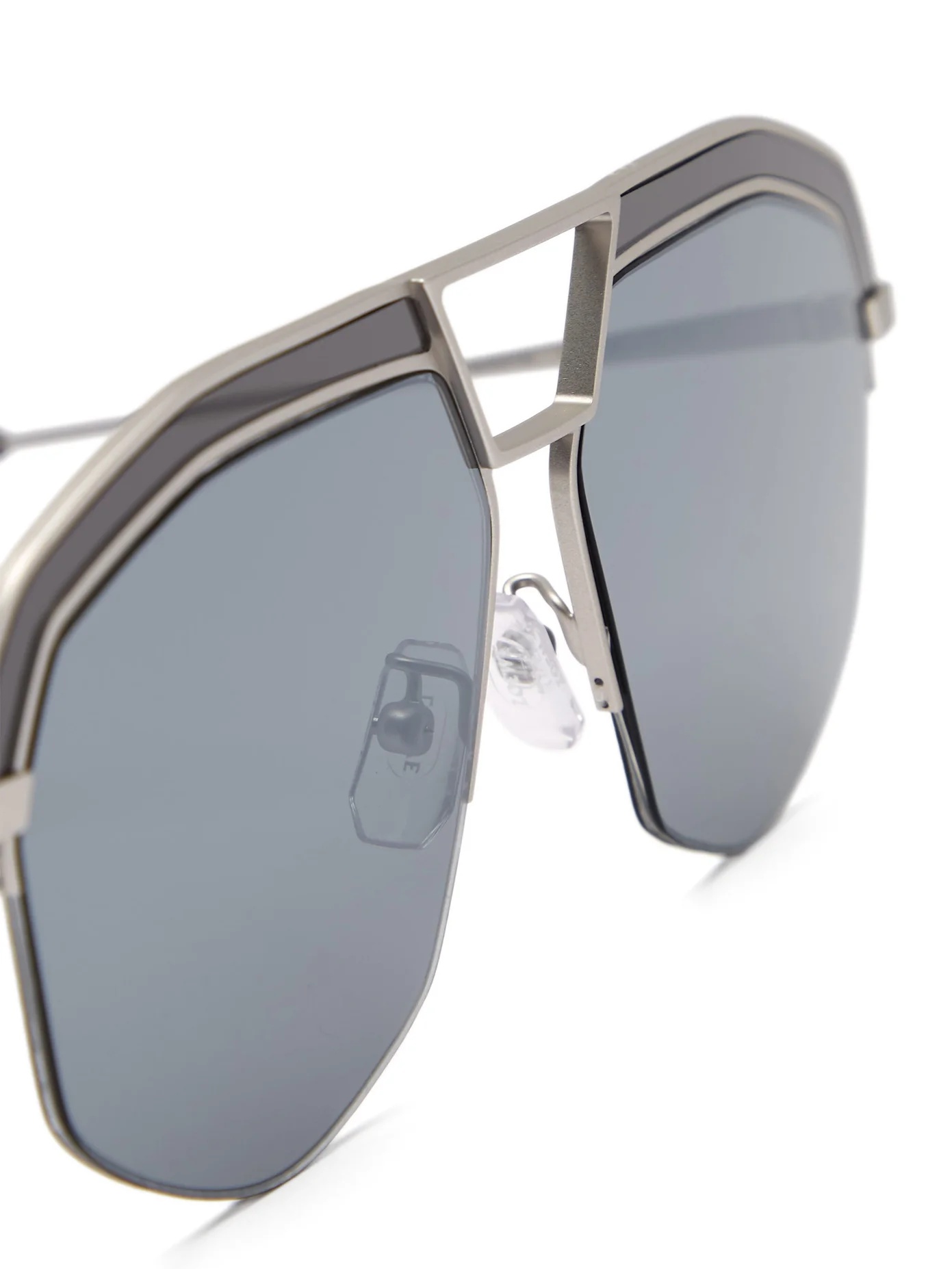 Geometrical aviator metal sunglasses - 5