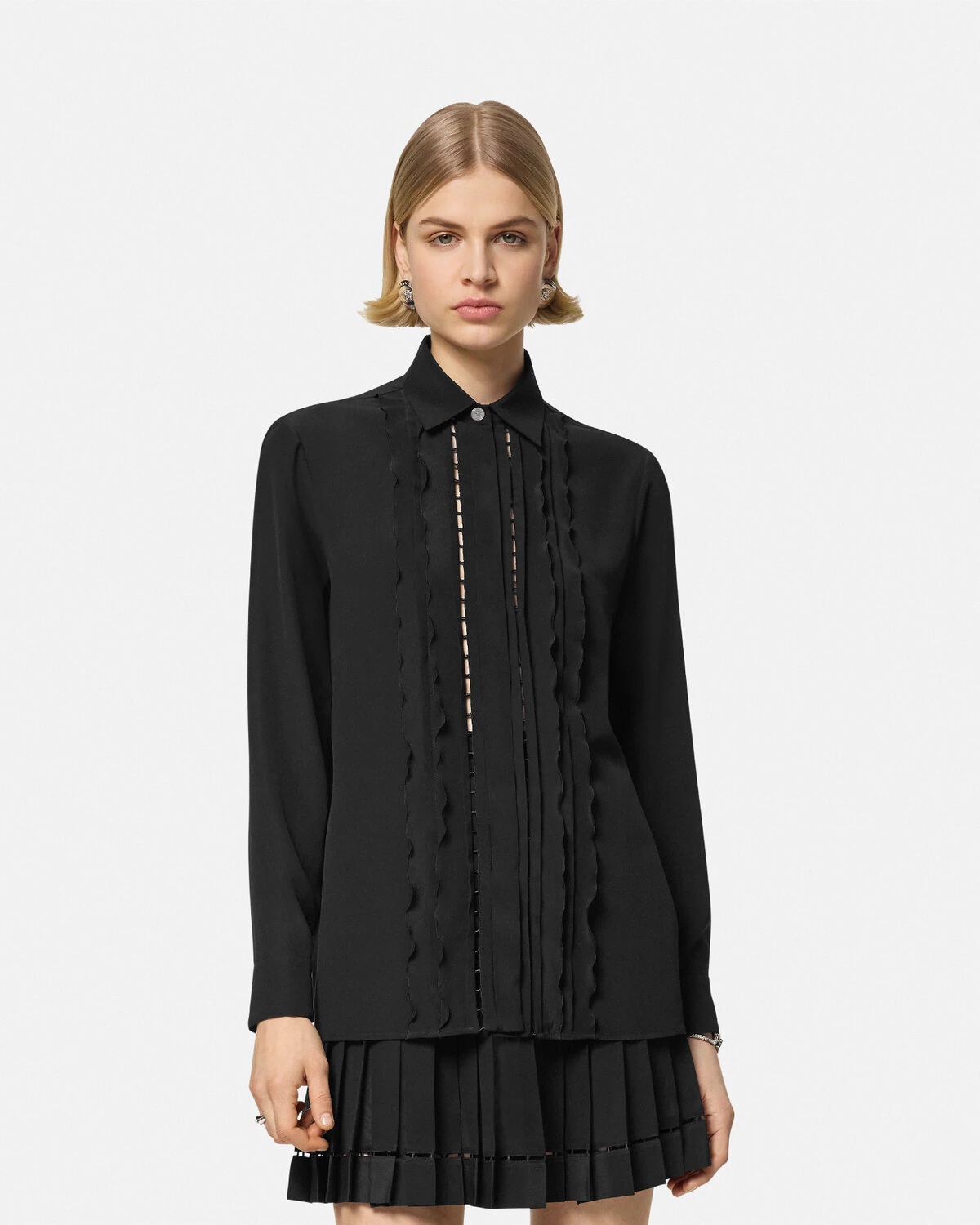 Ruffled Silk Crêpe Shirt - 4